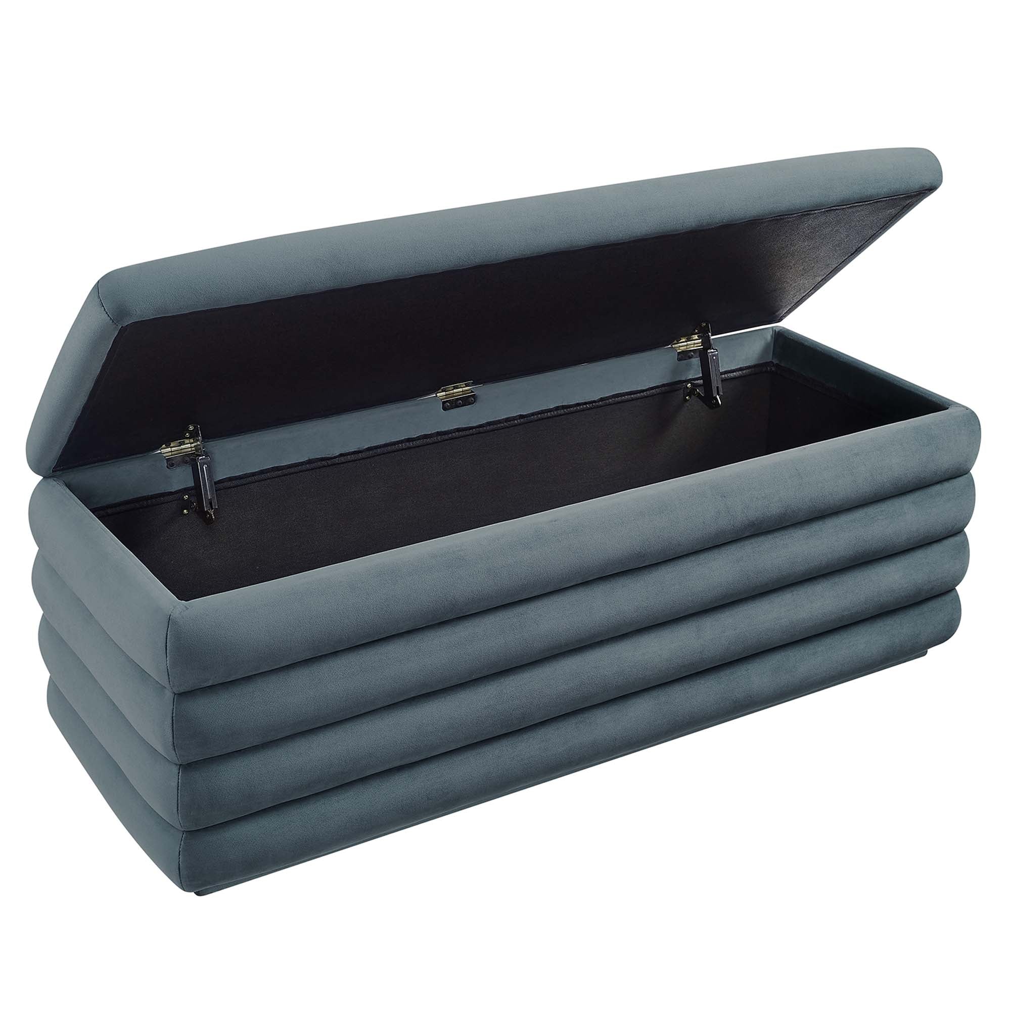 Mezzo Upholstered Performance Velvet Storage Bench - Image 31