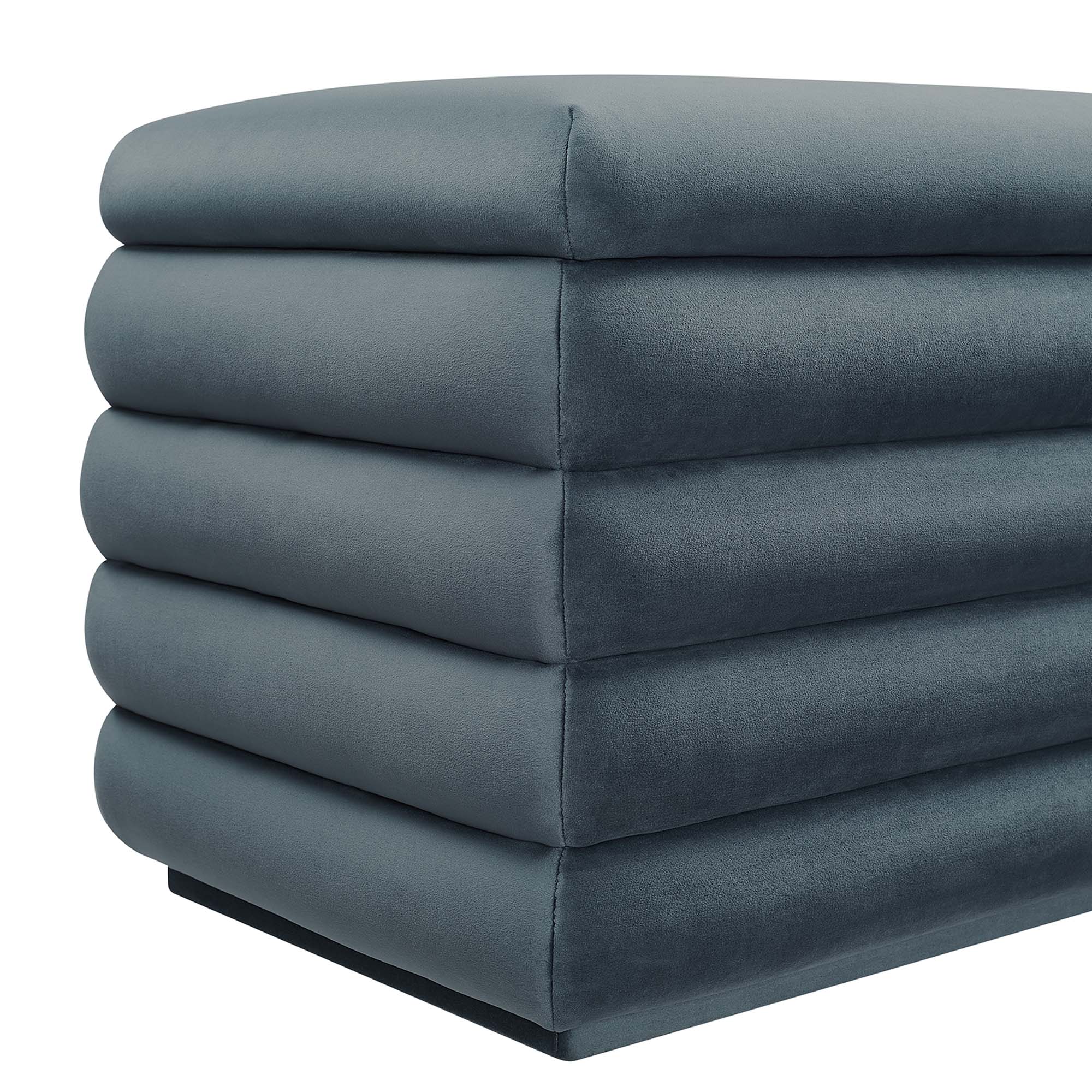 Mezzo Upholstered Performance Velvet Storage Bench - Image 33