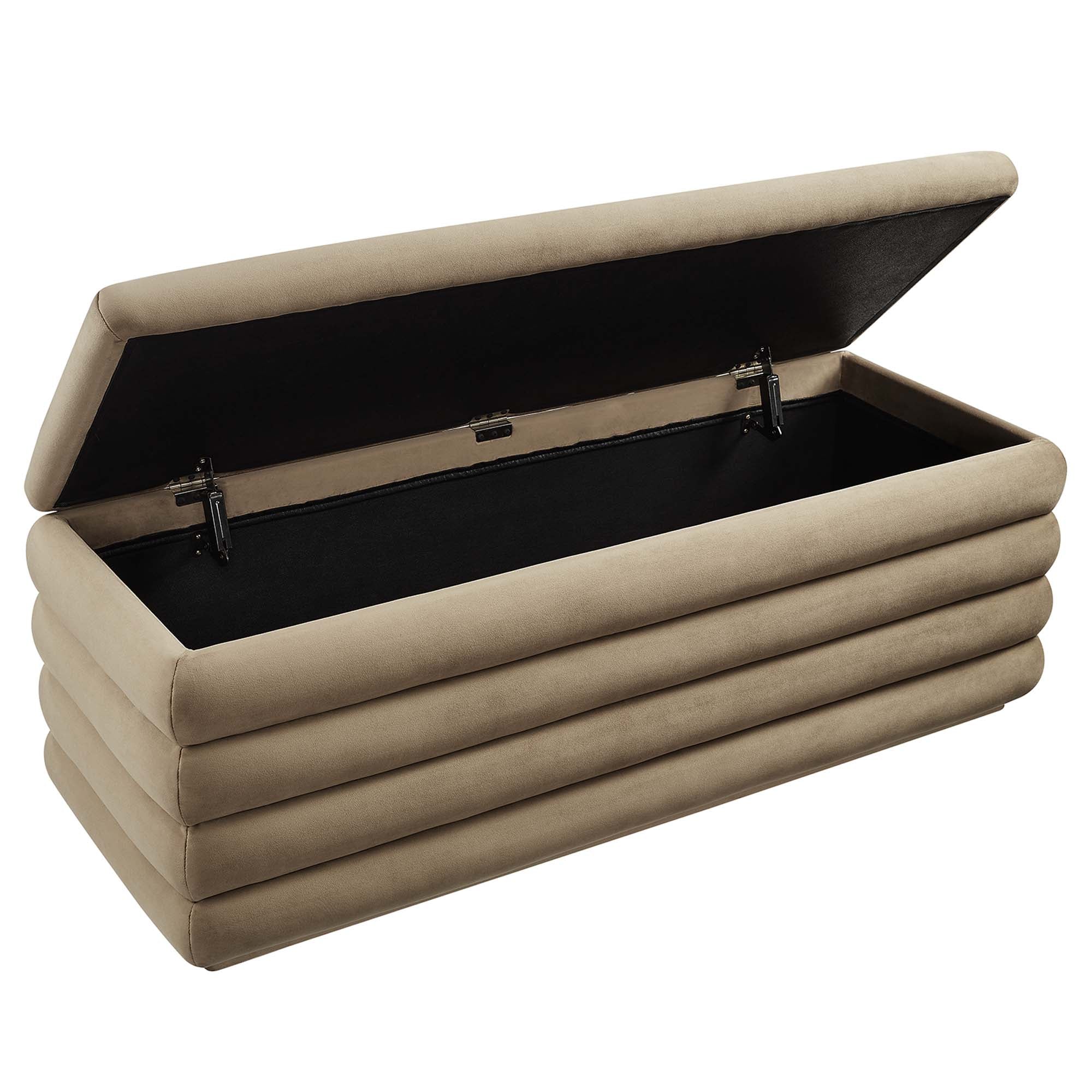 Mezzo Upholstered Performance Velvet Storage Bench - Image 7