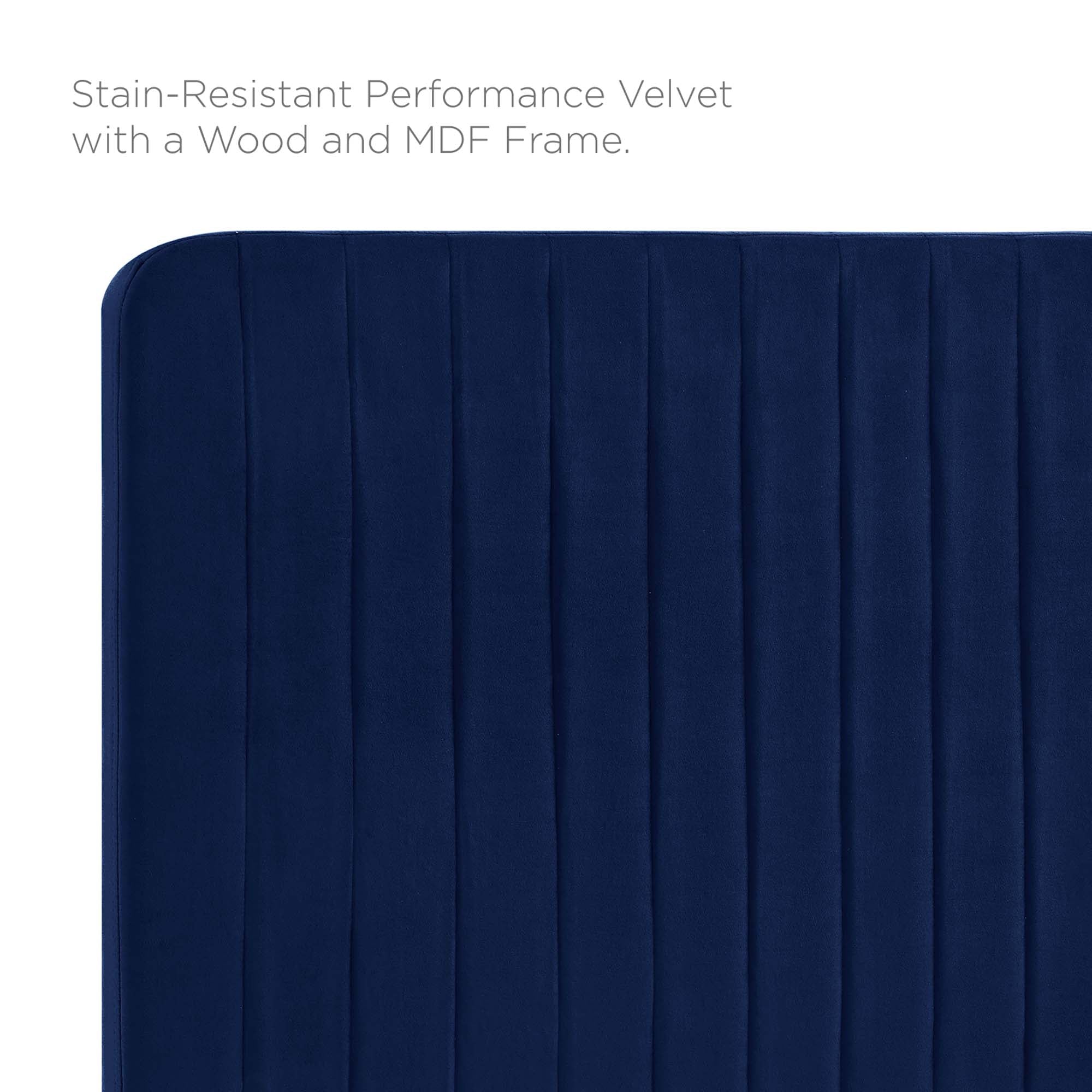 Milenna Channel Tufted Performance Velvet Headboard - Image 16