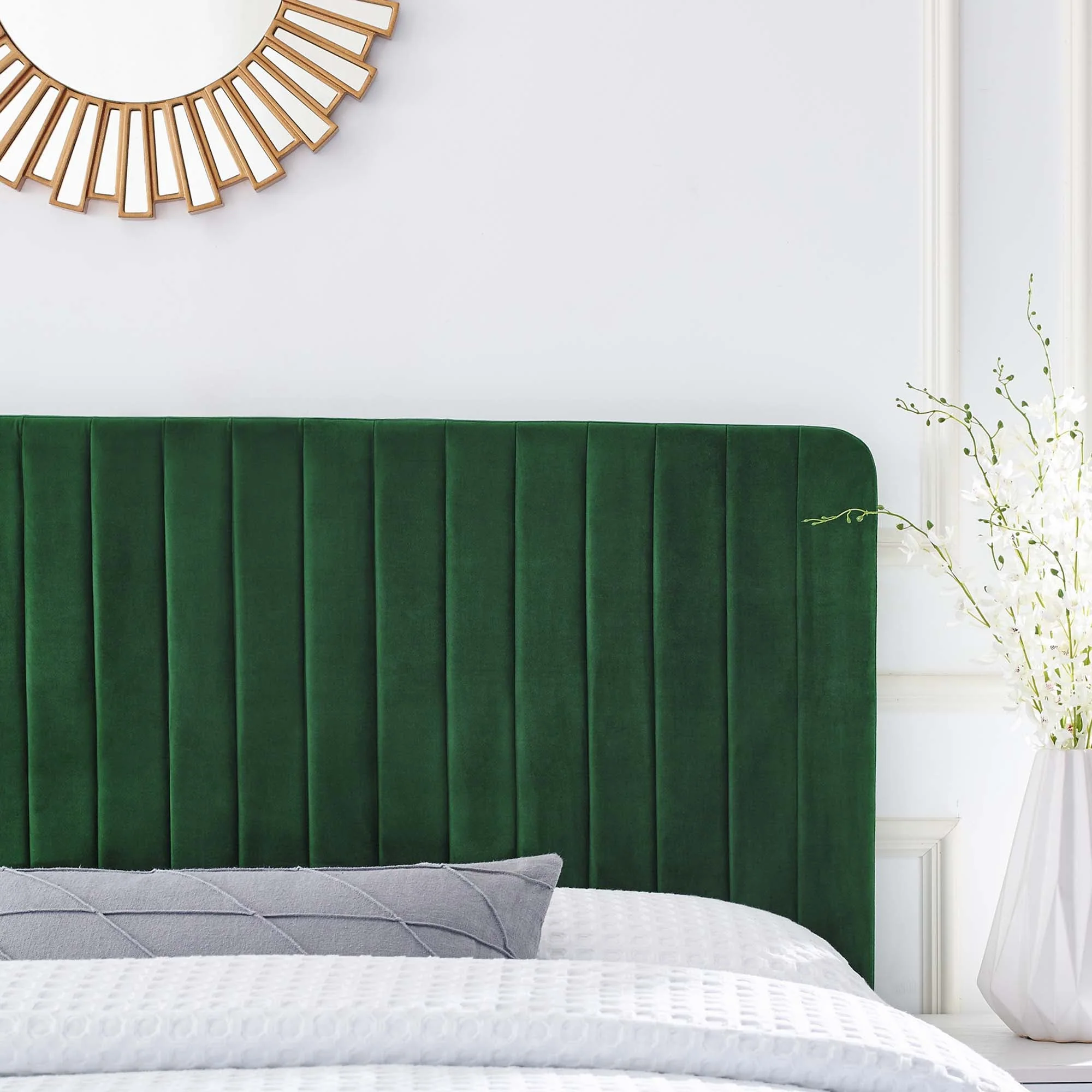 Milenna Channel Tufted Performance Velvet Headboard - Image 3