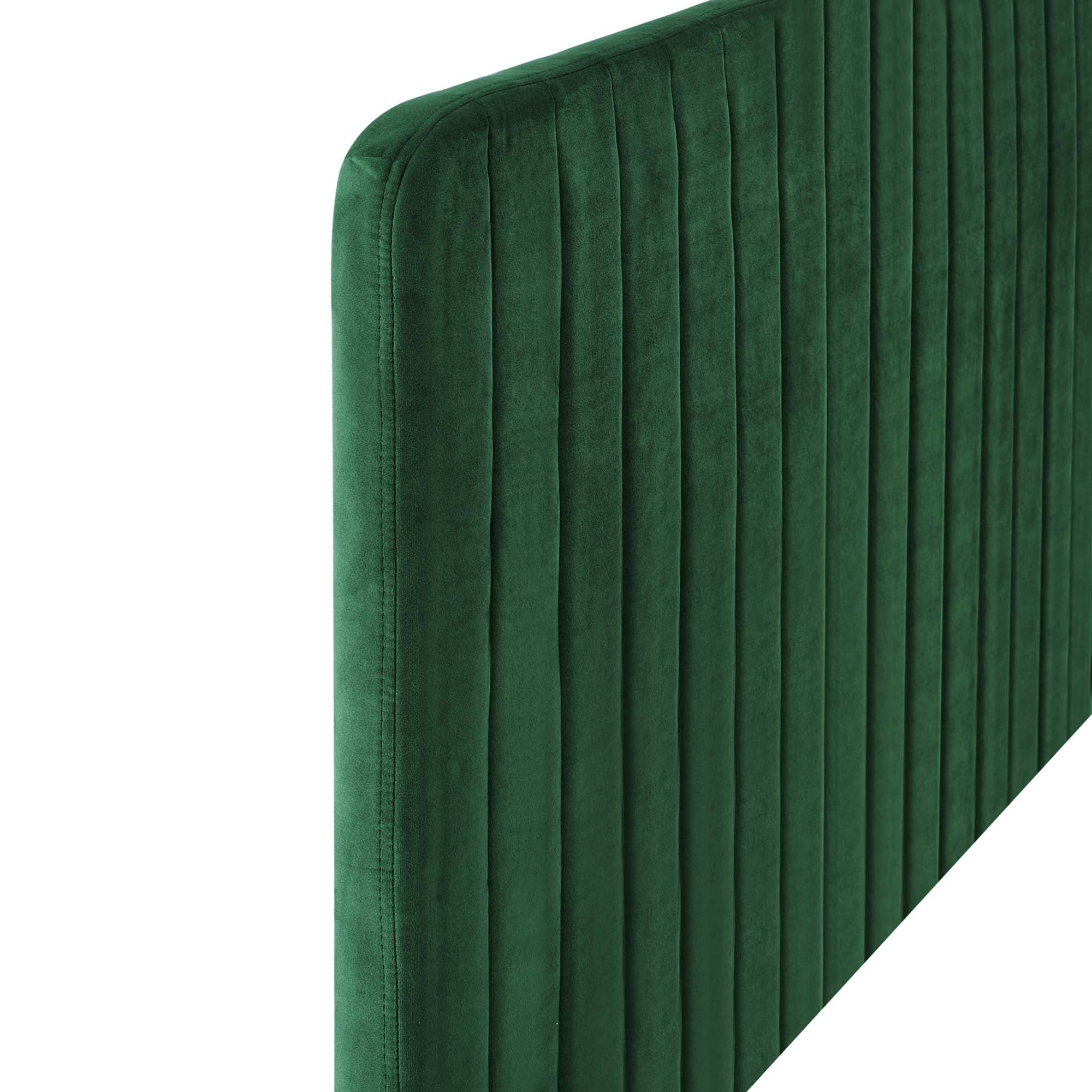 Milenna Channel Tufted Performance Velvet Headboard - Image 4