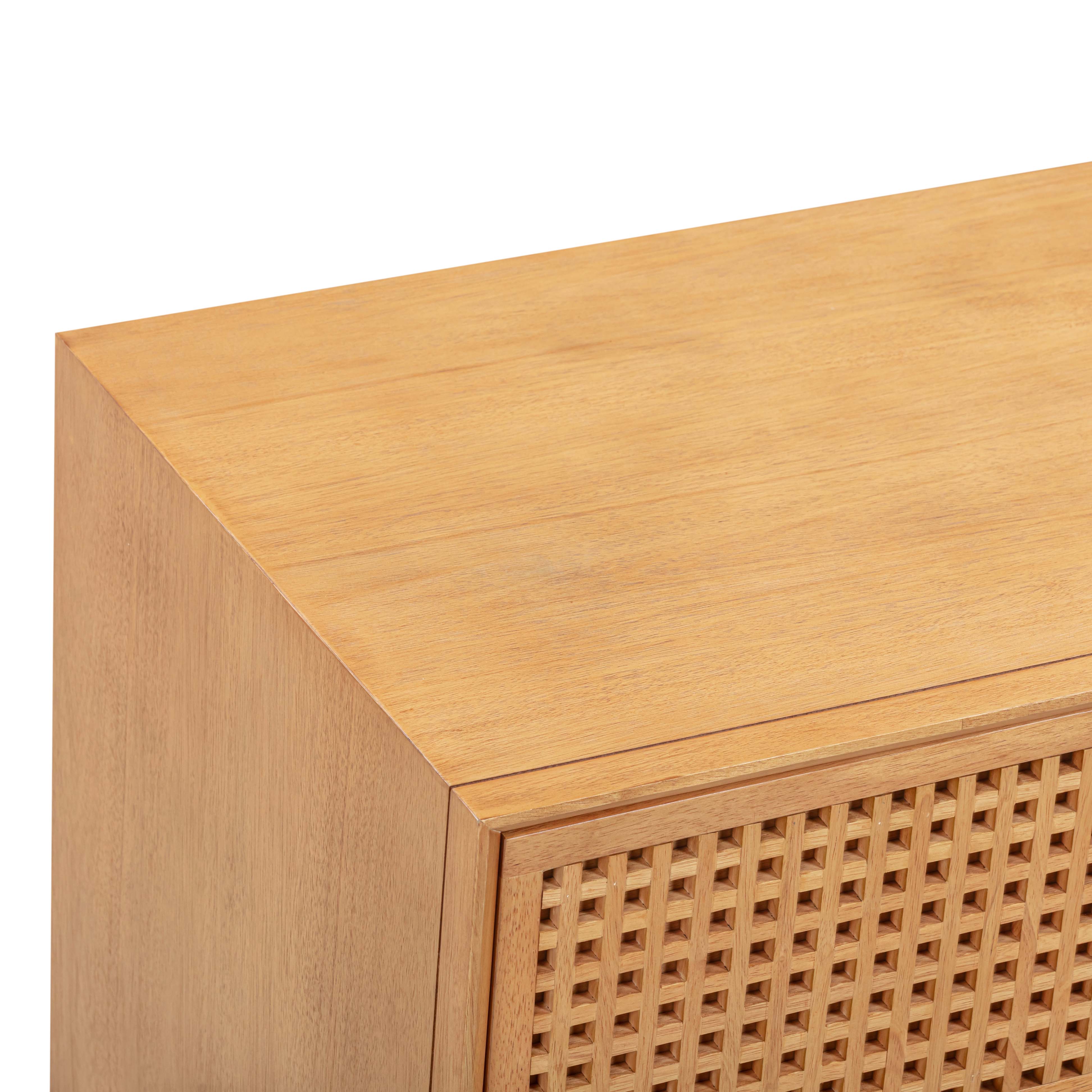 Miles 62" Natural Wood 6-Drawer Dresser - Image 8