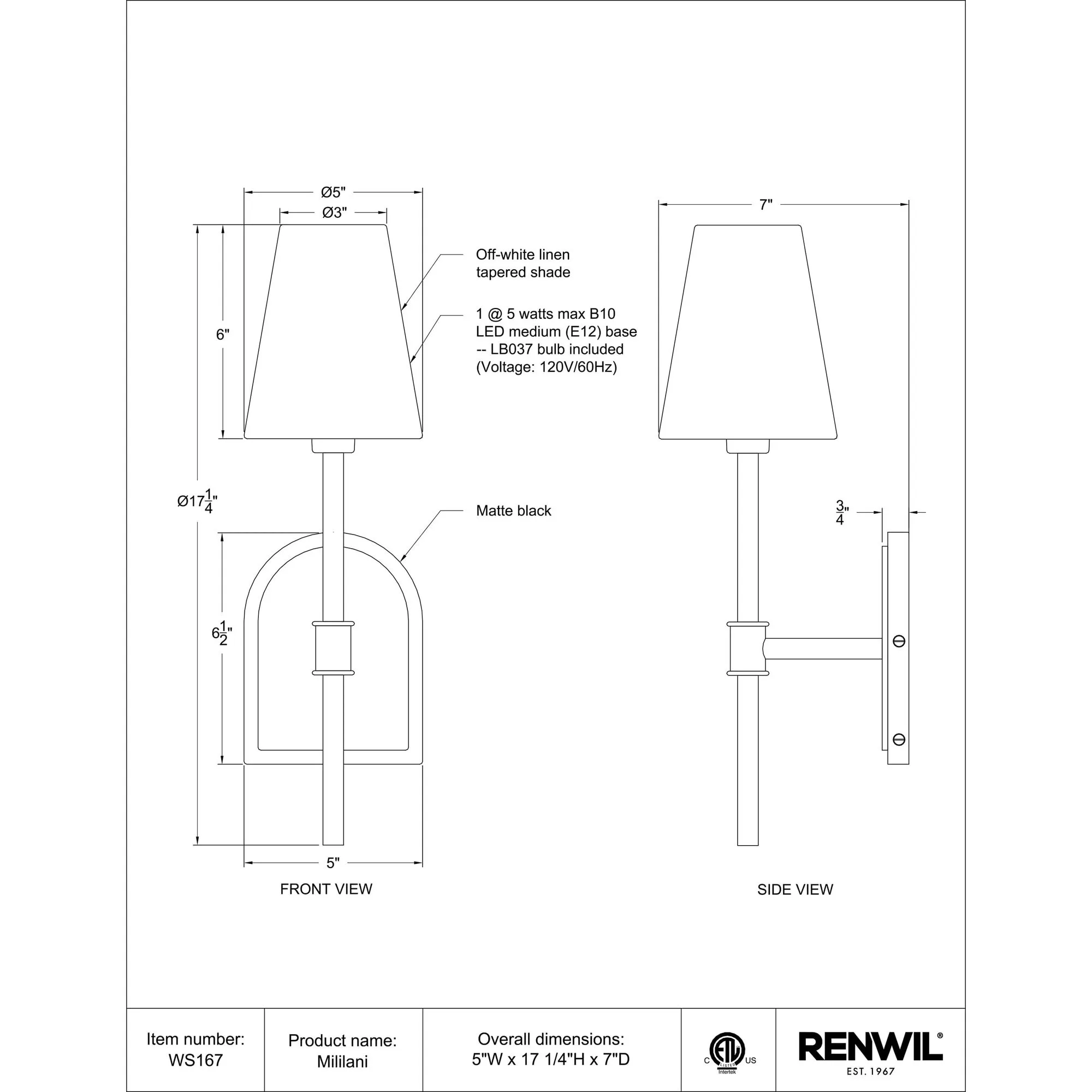 Mililani Wall Sconce - Image 6