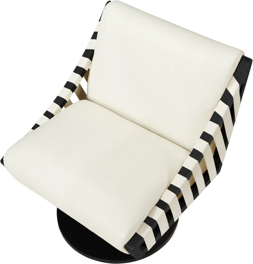 Millwin Vegan Leather Upholstered Swivel Accent Chair - Image 14