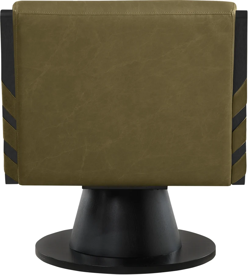 Millwin Vegan Leather Upholstered Swivel Accent Chair - Image 21