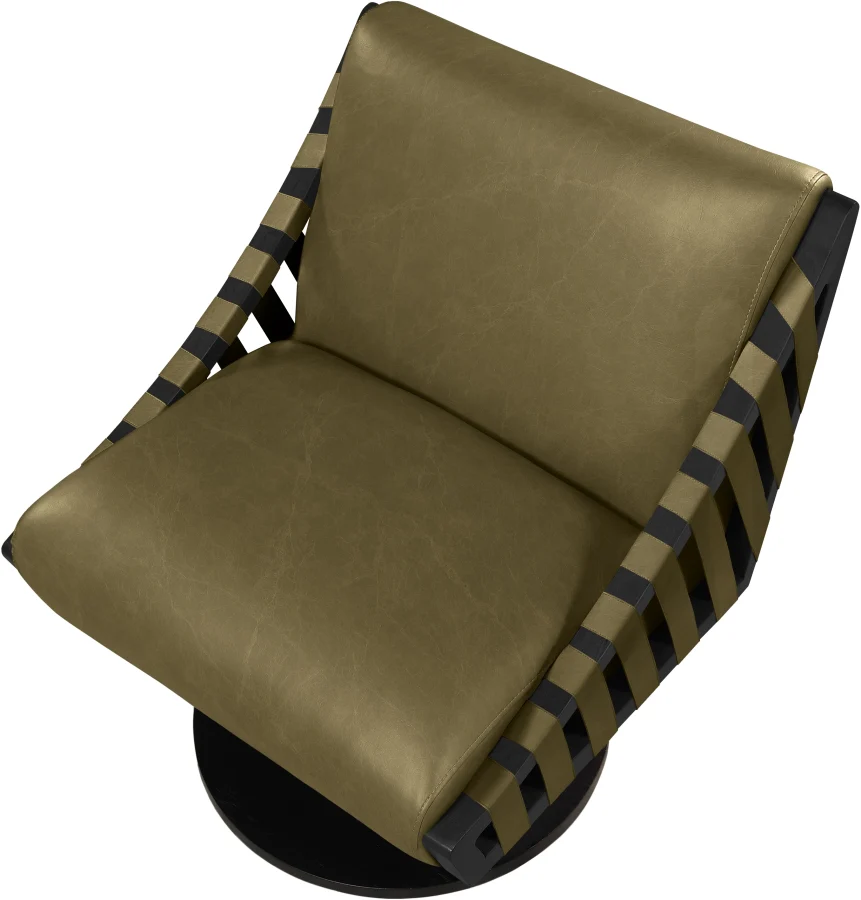 Millwin Vegan Leather Upholstered Swivel Accent Chair - Image 22
