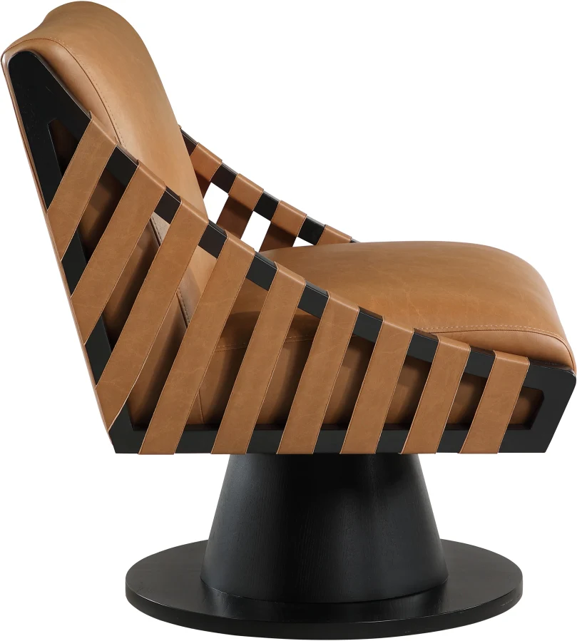 Millwin Vegan Leather Upholstered Swivel Accent Chair - Image 28