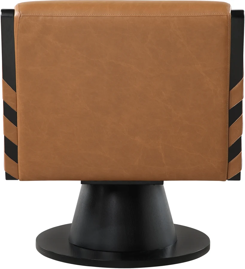 Millwin Vegan Leather Upholstered Swivel Accent Chair - Image 29