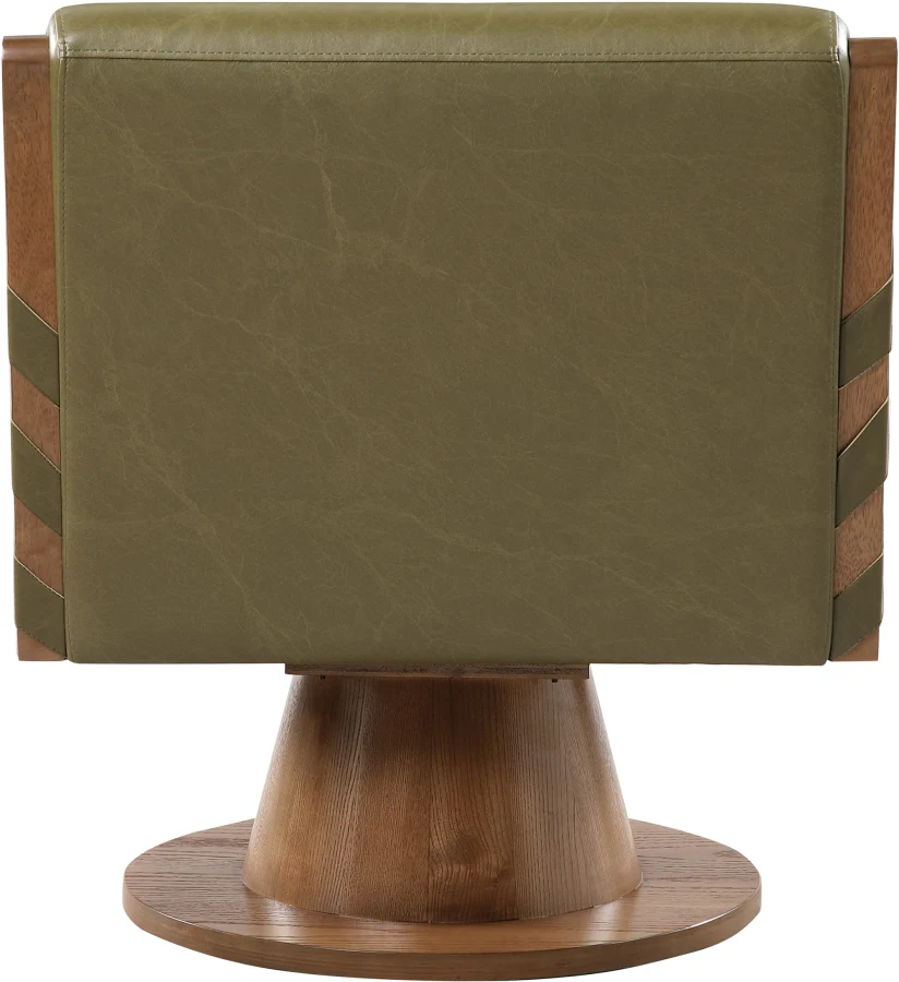 Millwin Vegan Leather Upholstered Swivel Accent Chair - Image 13