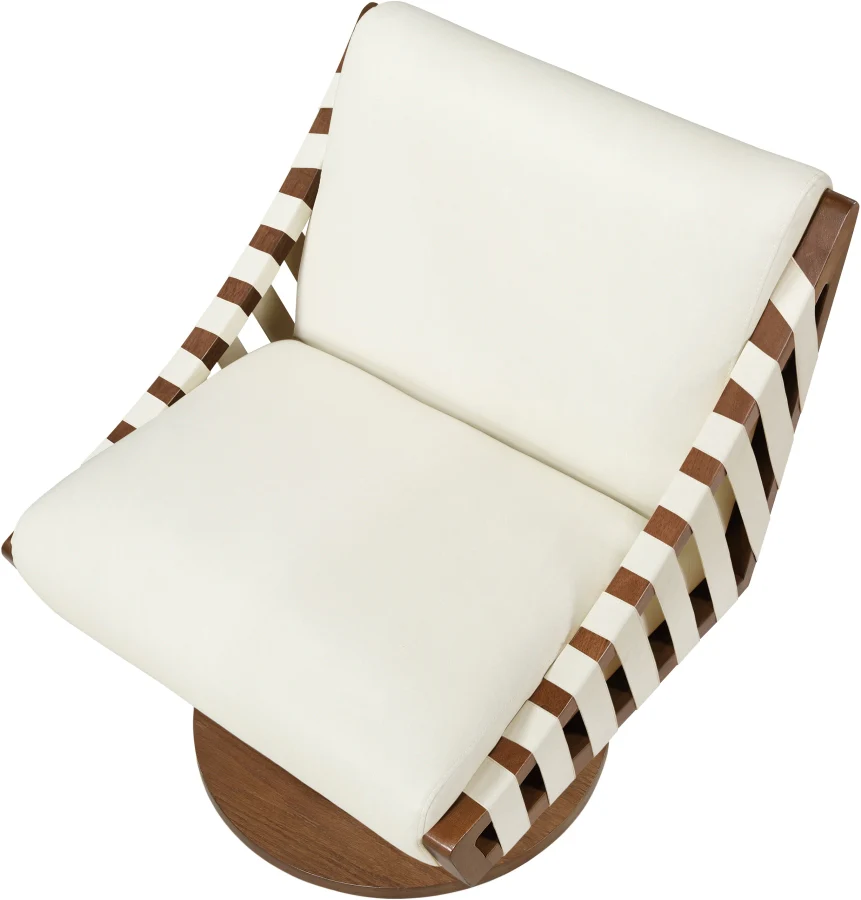 Millwin Vegan Leather Upholstered Swivel Accent Chair - Image 6