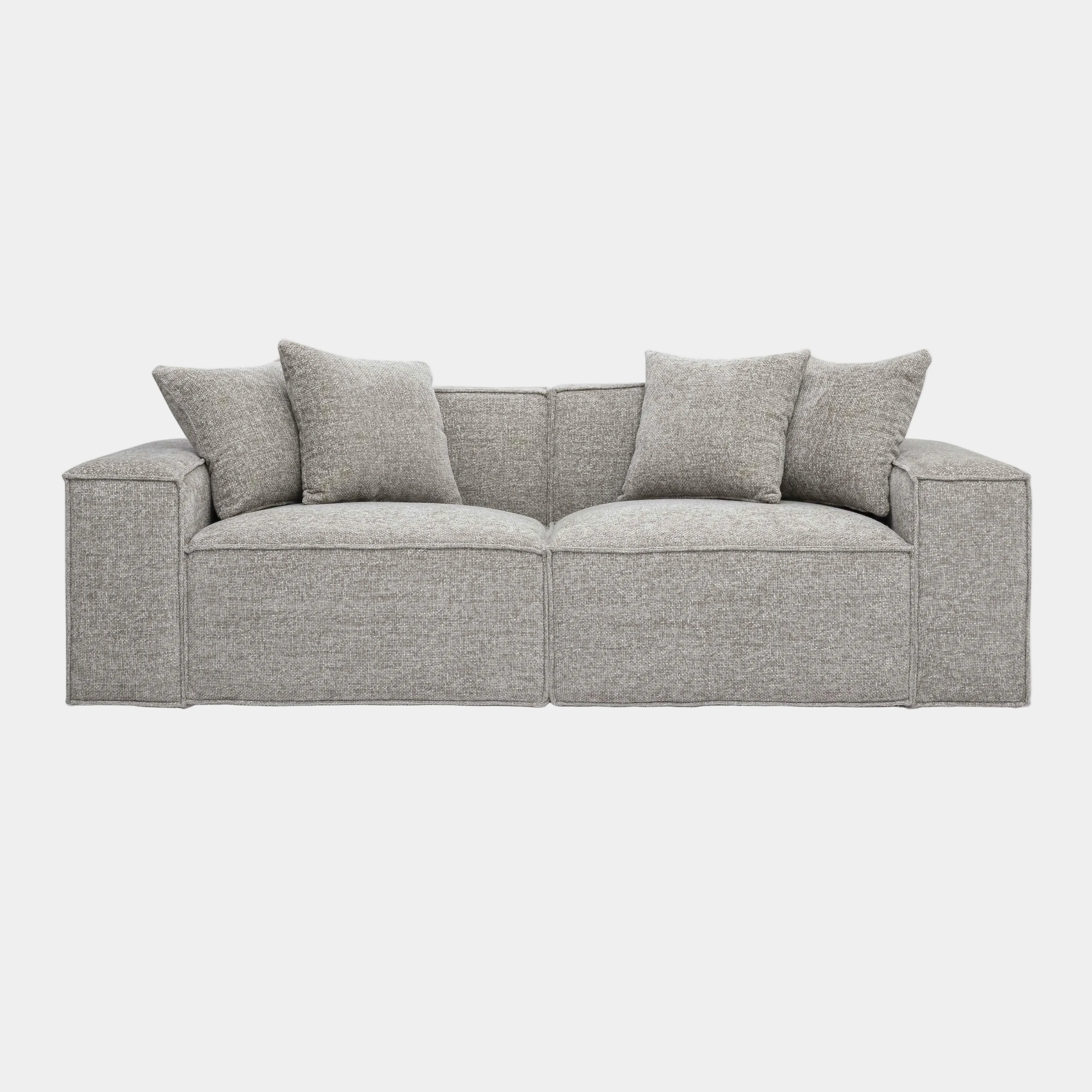 Mindy 84" Performance Chenille Basketweave Modular Loveseat - Image 7