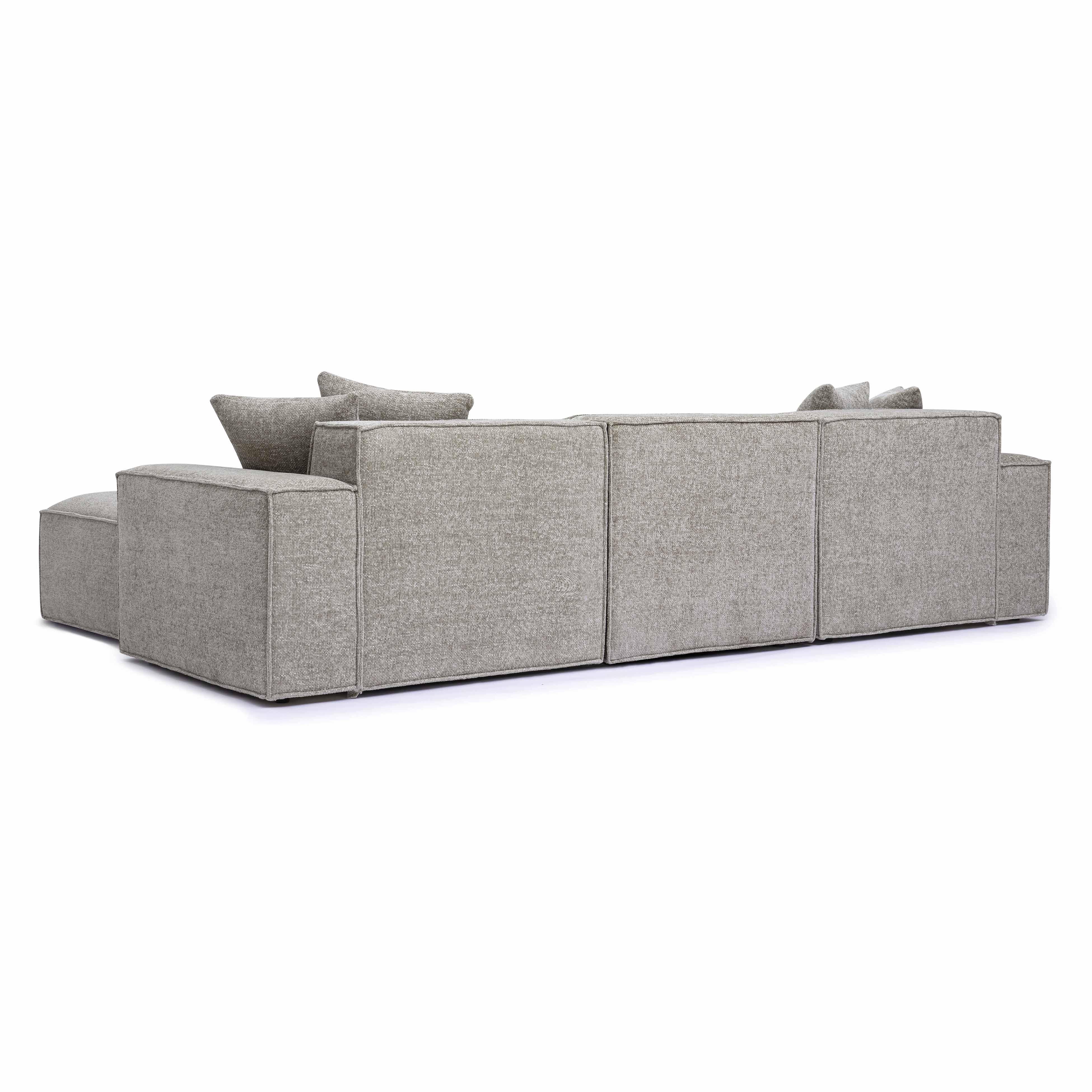 Mindy 4-Piece Performance Chenille Basketweave Modular Sectional - Image 10