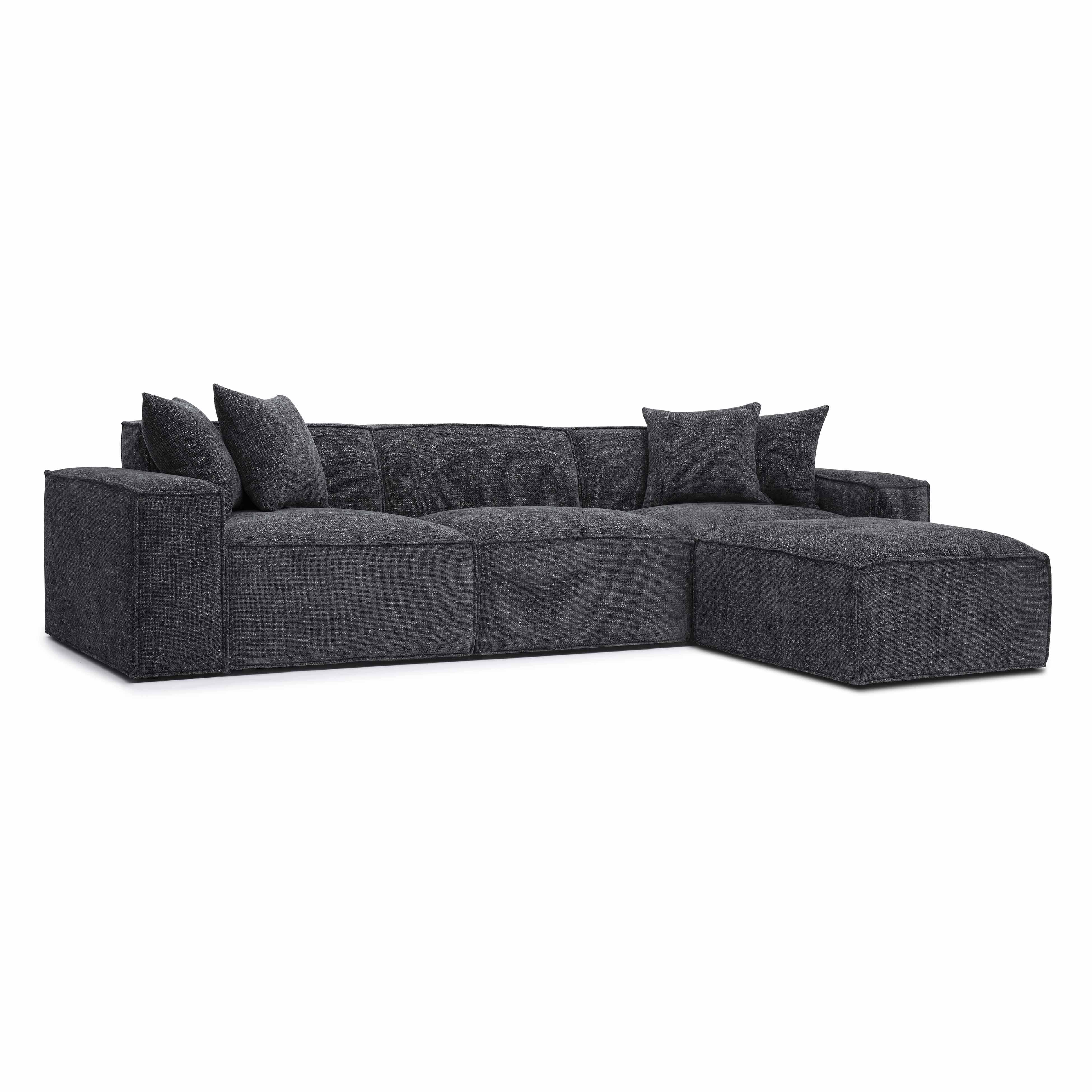 Mindy 4-Piece Performance Chenille Basketweave Modular Sectional - Image 15