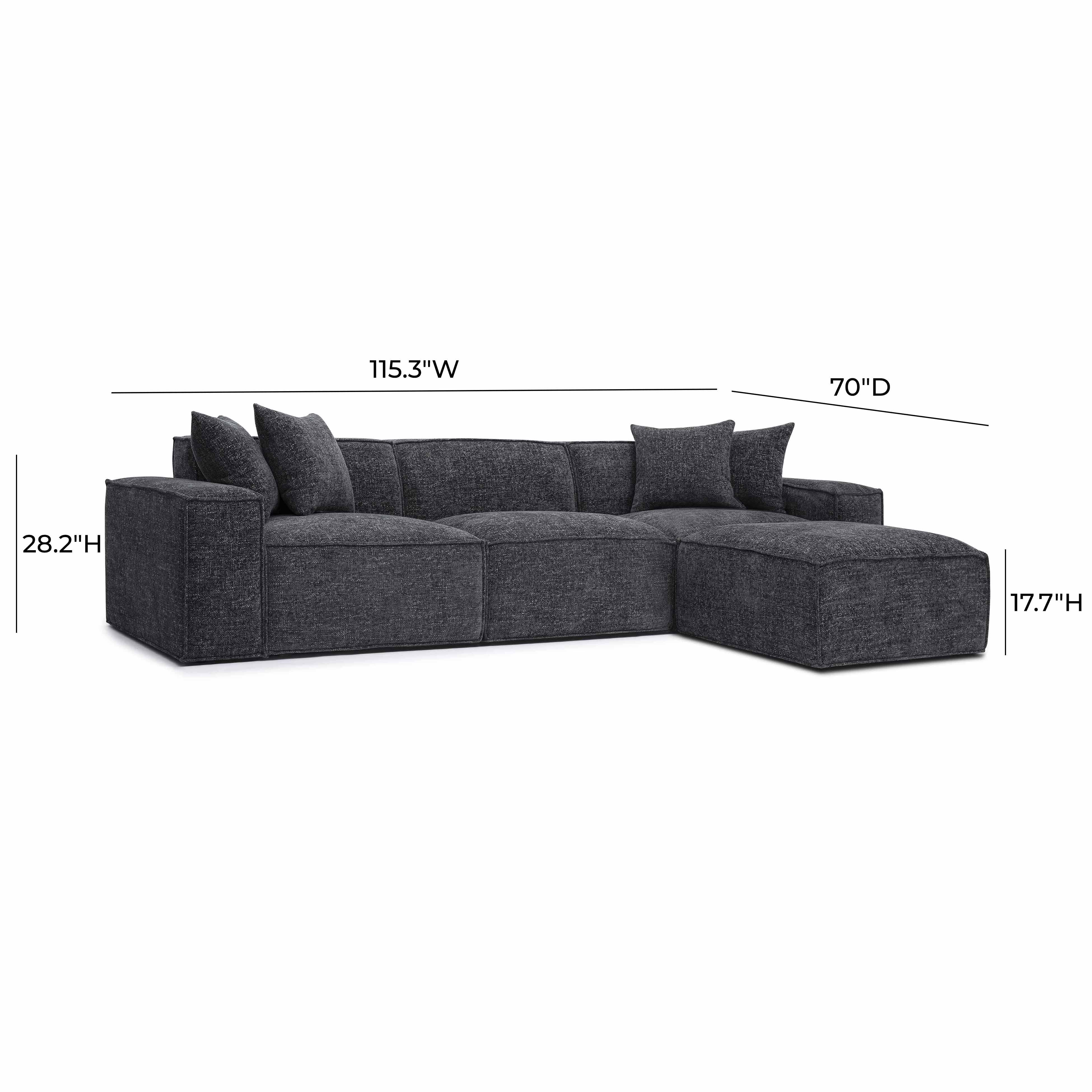 Mindy 4-Piece Performance Chenille Basketweave Modular Sectional - Image 17