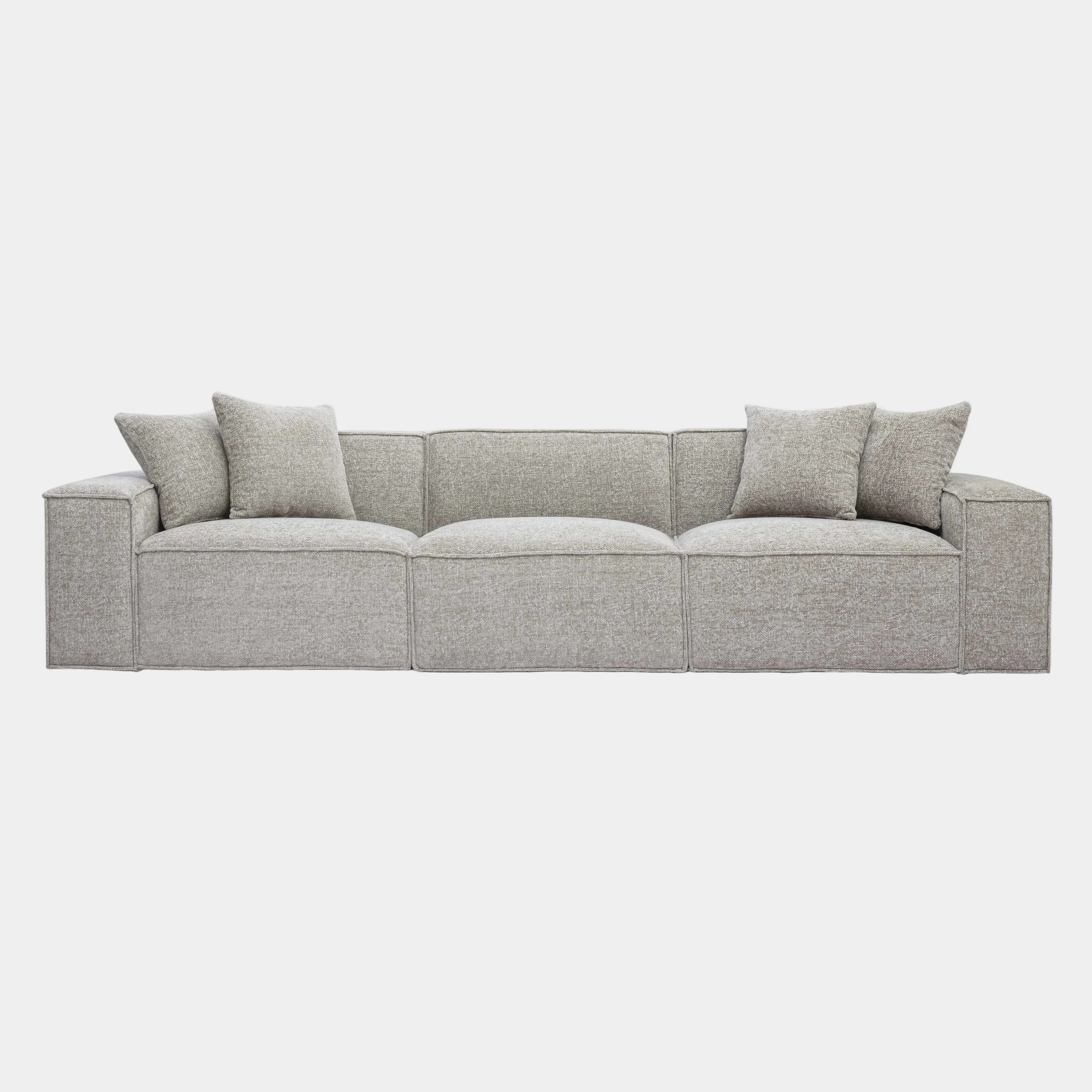 Mindy 115" Performance Chenille Basketweave Modular Sofa - Image 7