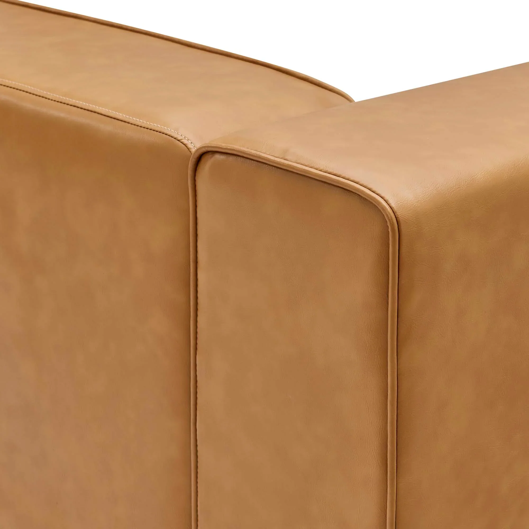 Mingle Vegan Leather 4-Piece Sofa and 2 Ottomans Set - Image 13