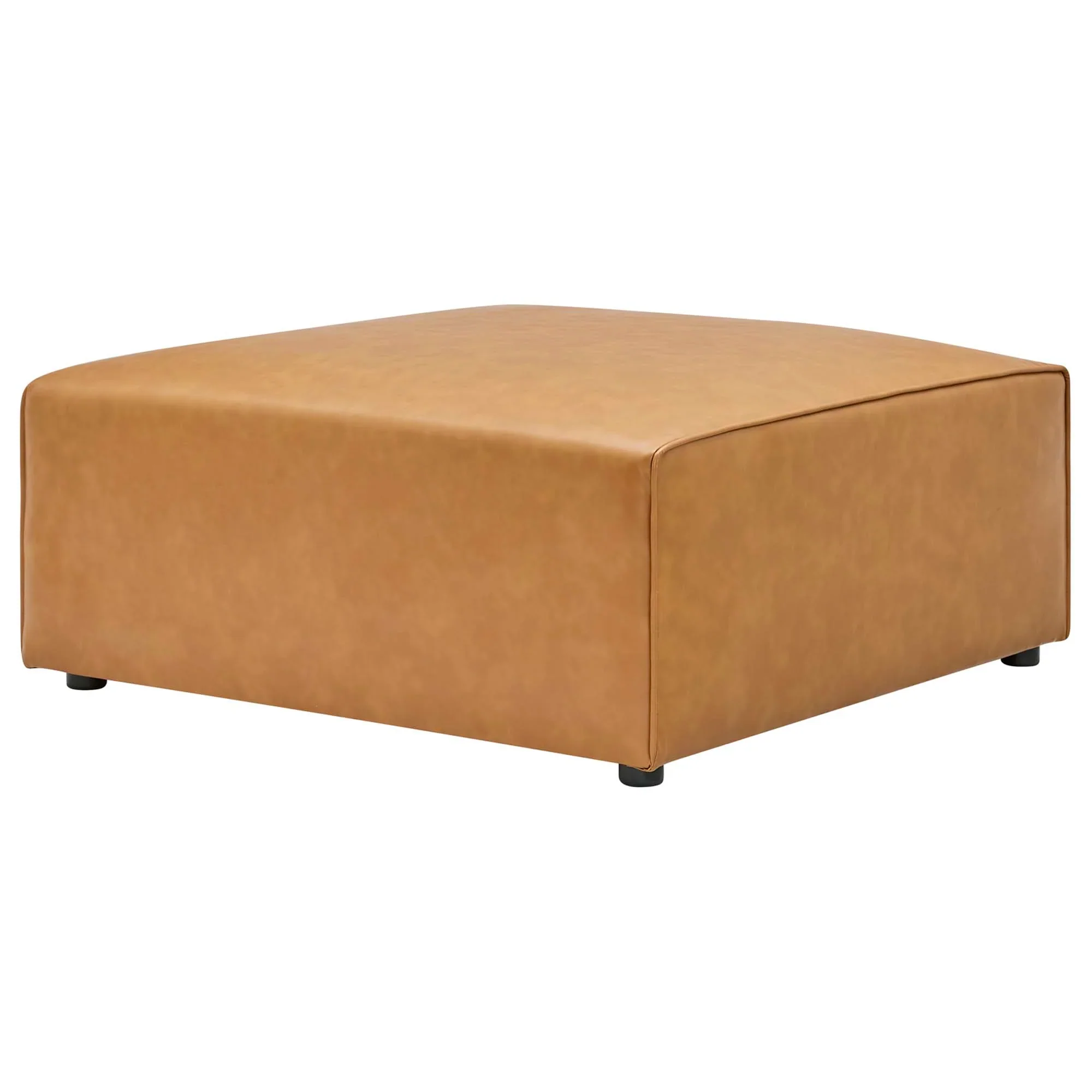 Mingle Vegan Leather 4-Piece Sofa and 2 Ottomans Set - Image 6