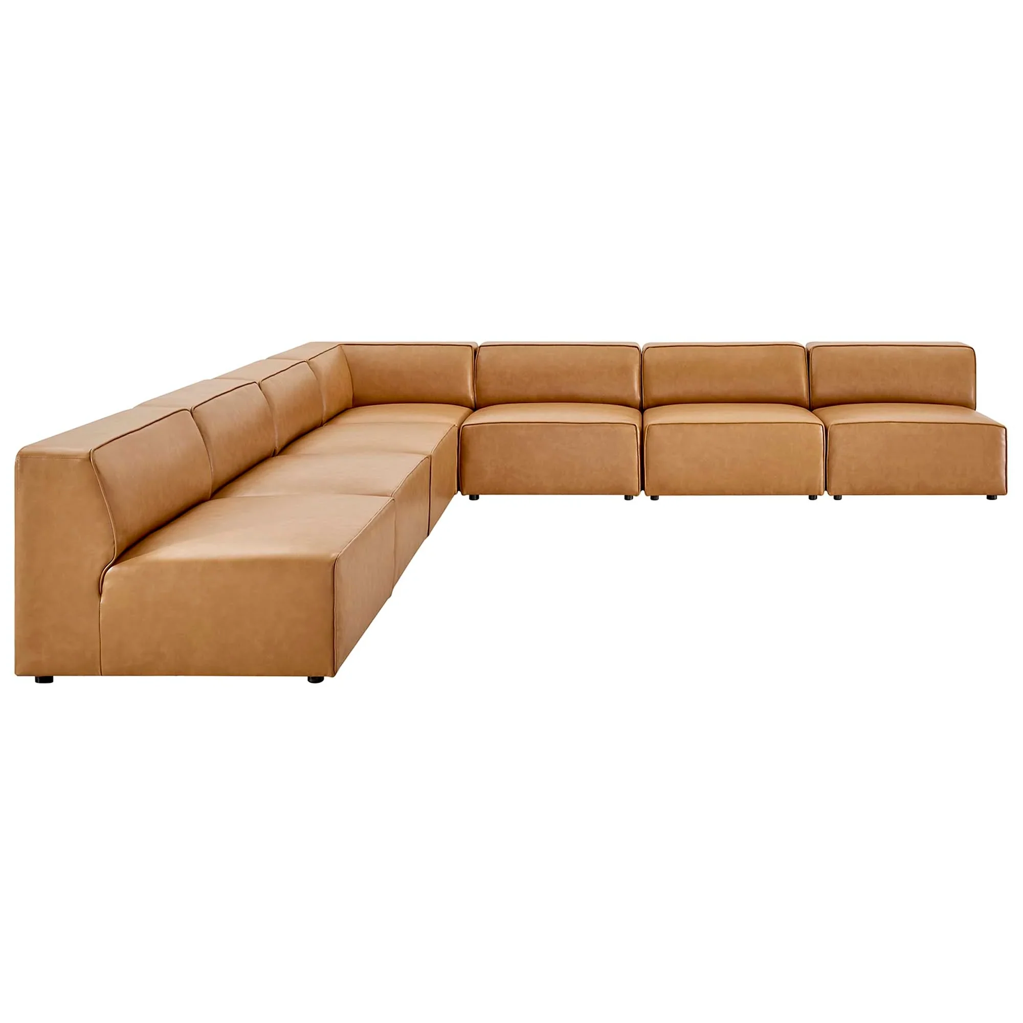 Mingle Vegan Leather 7-Piece Sectional Sofa - Image 10