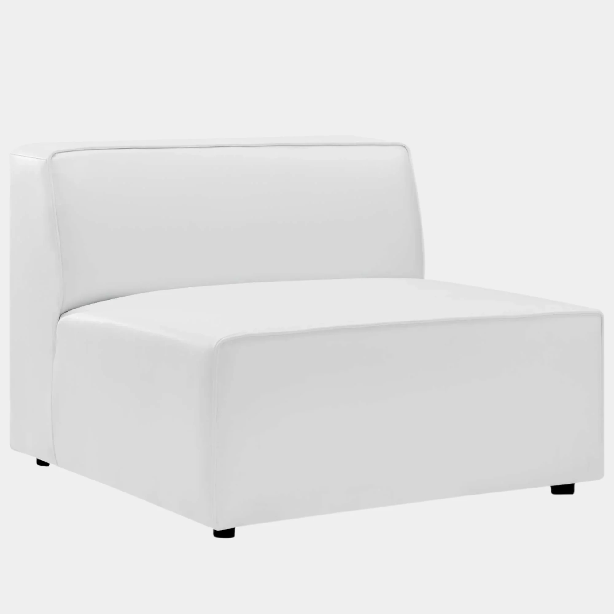 Mingle Vegan Leather Armless Chair - Image 15