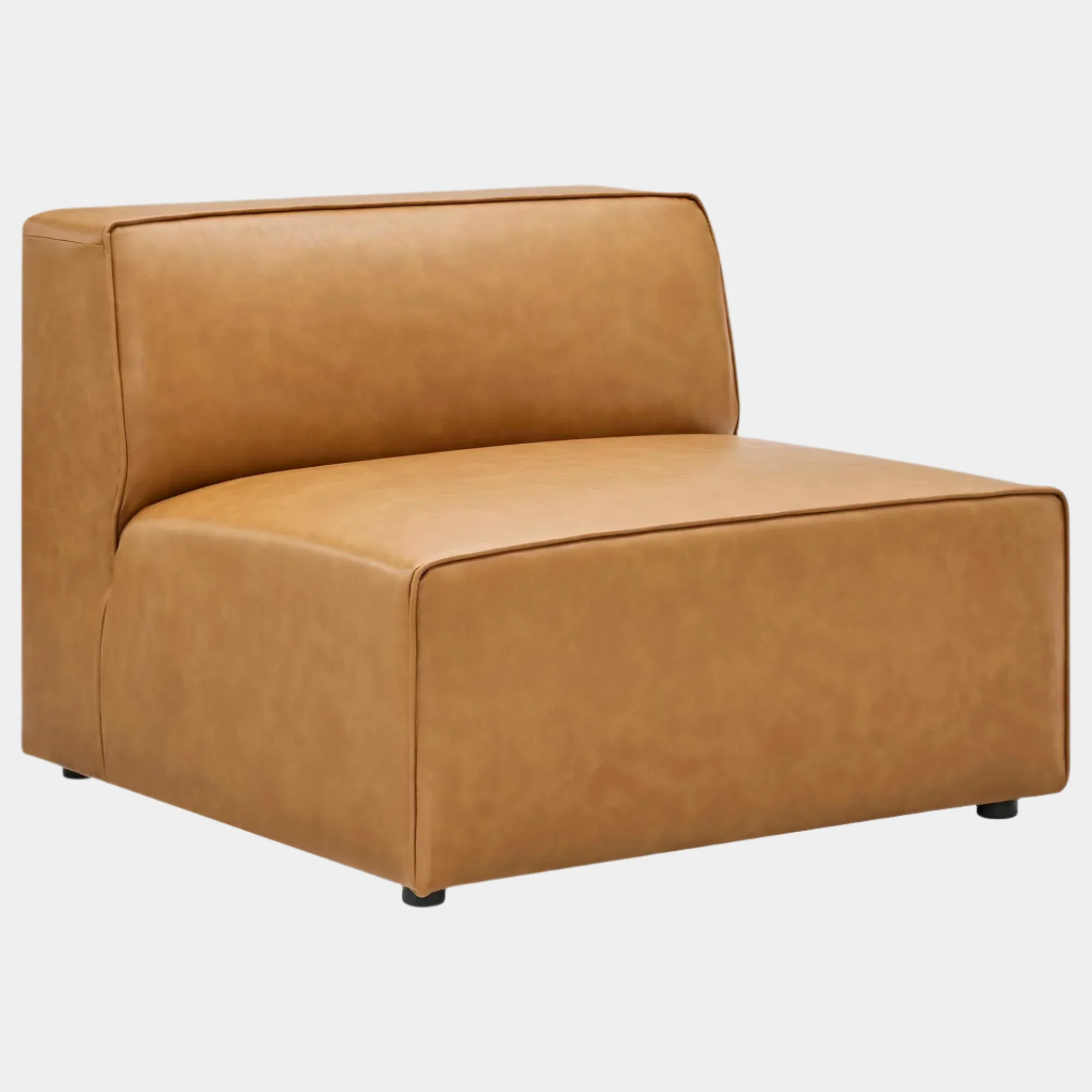 Mingle Vegan Leather Armless Chair - Image 8