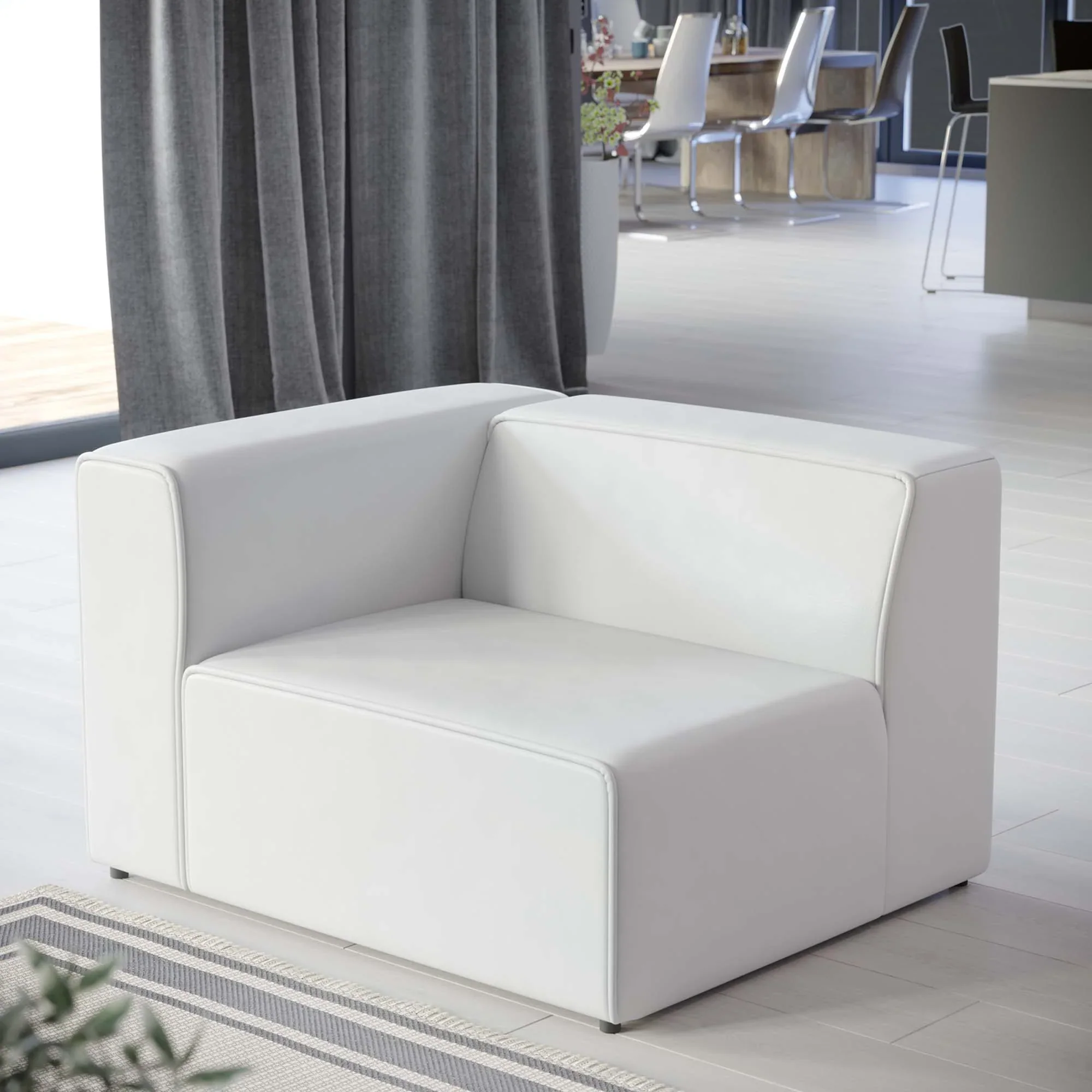 Mingle Vegan Leather Left-Arm Chair - Image 16