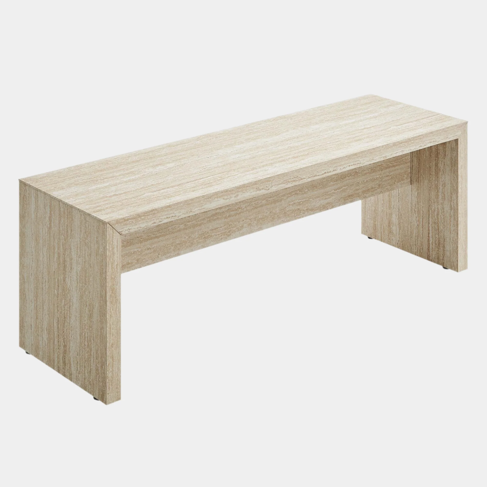 Mirella Faux Travertine Bench