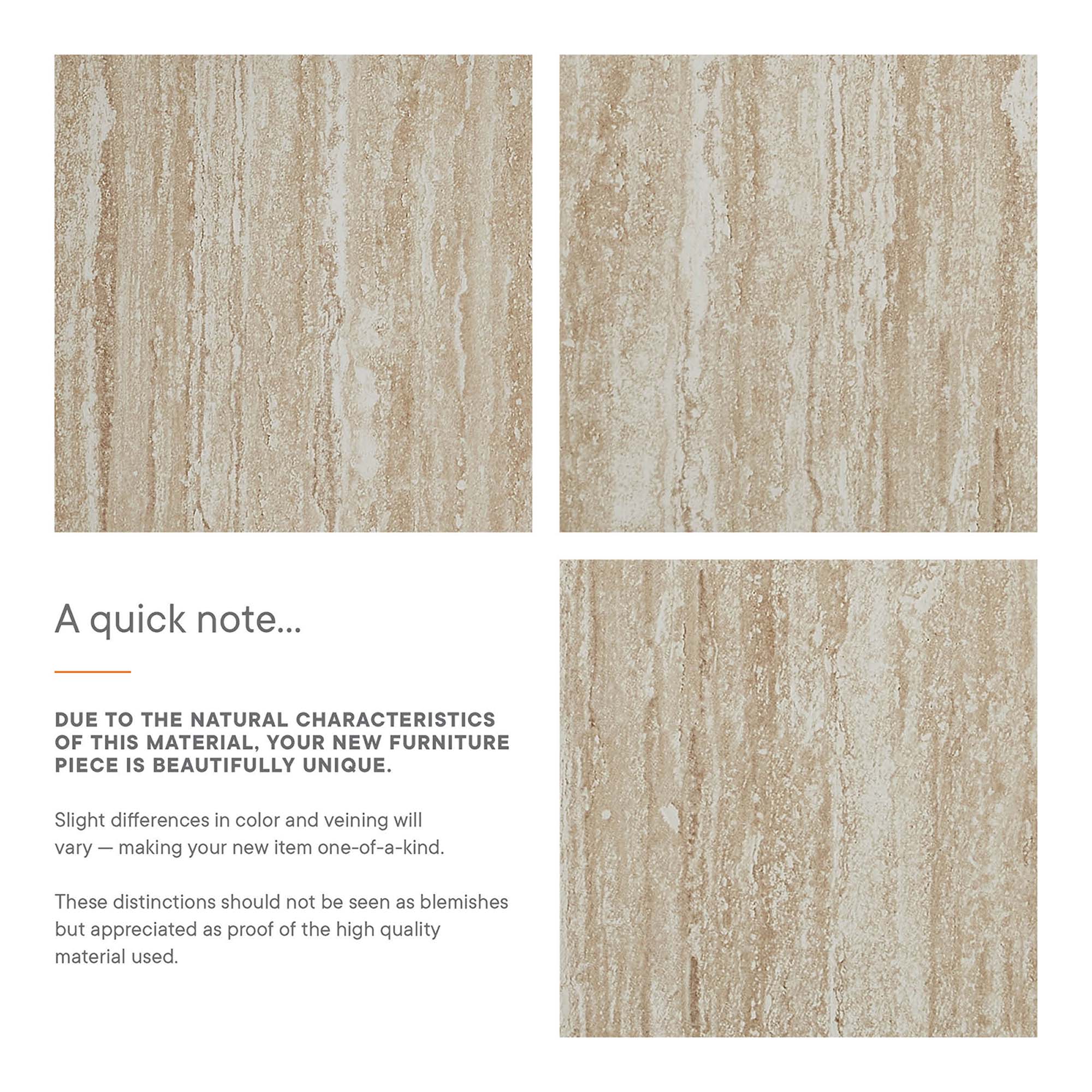 Mirella Faux Travertine Bench - Image 4