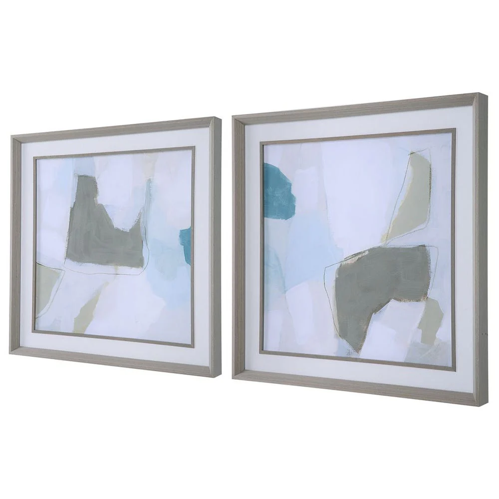 Mist Shapes Framed Prints, S/2 - Image 3