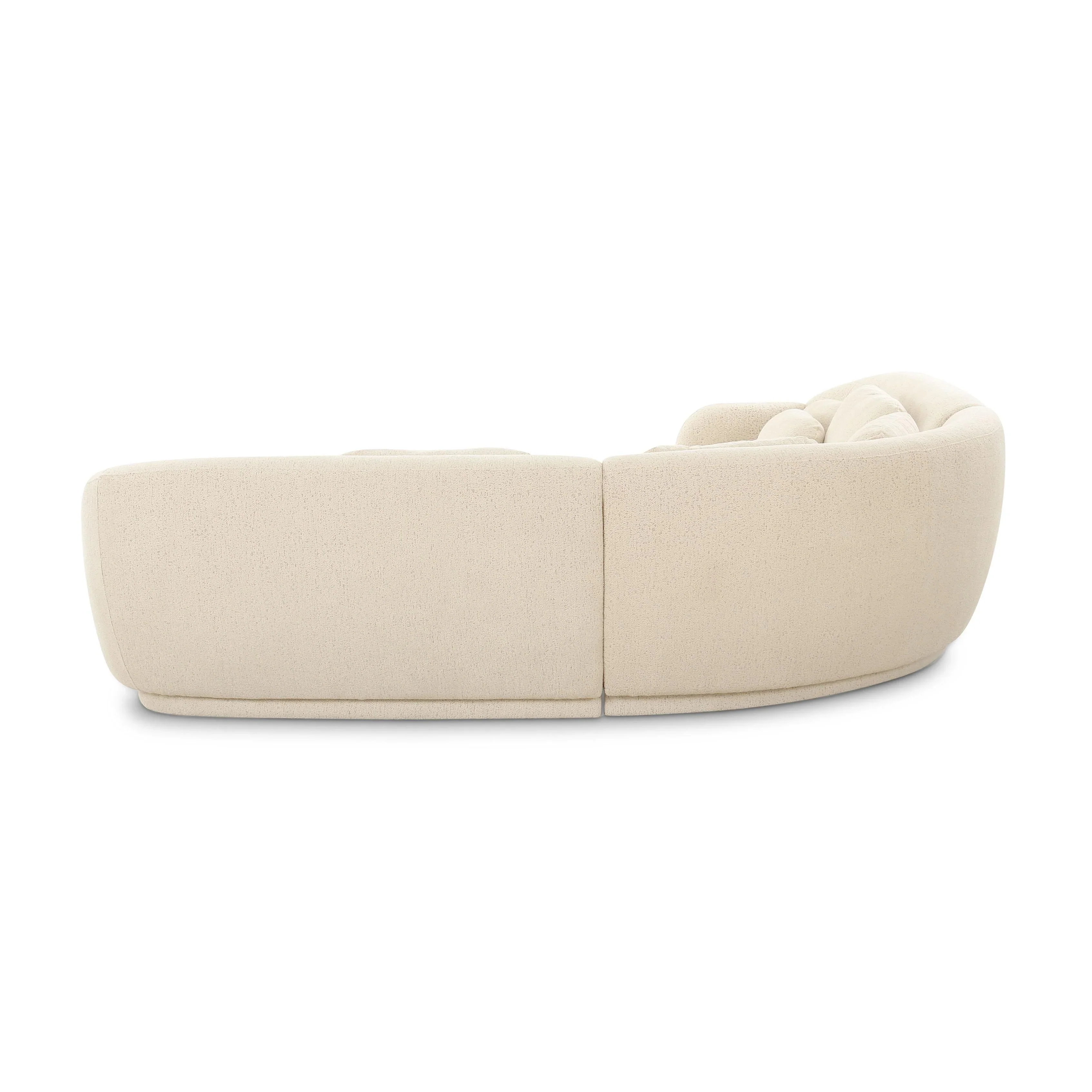 Misty 3-Piece Cream Performance Boucle Modular L-Sectional - Image 4