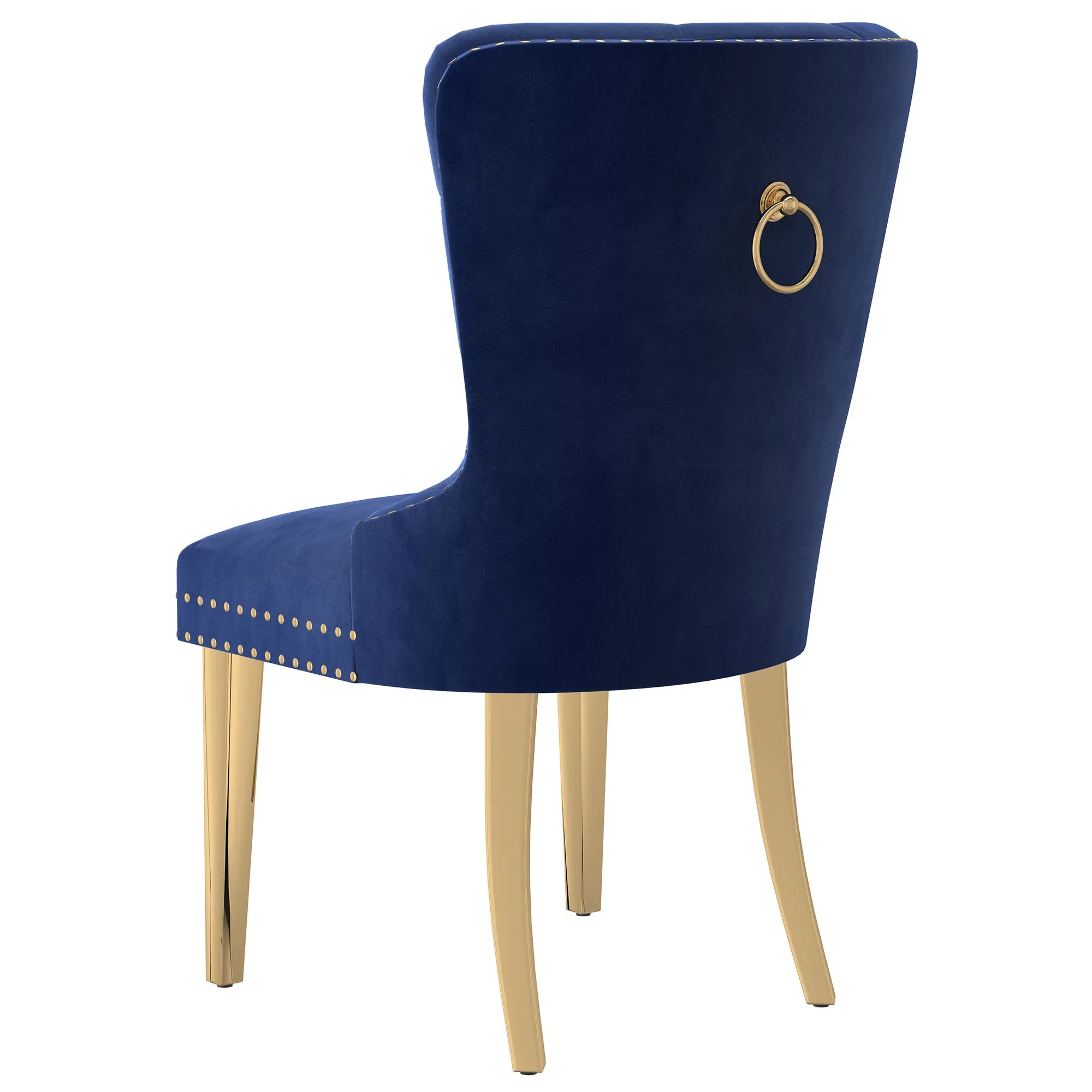 Mizal Dining Chair, set of 2, in Navy and Gold - Image 4