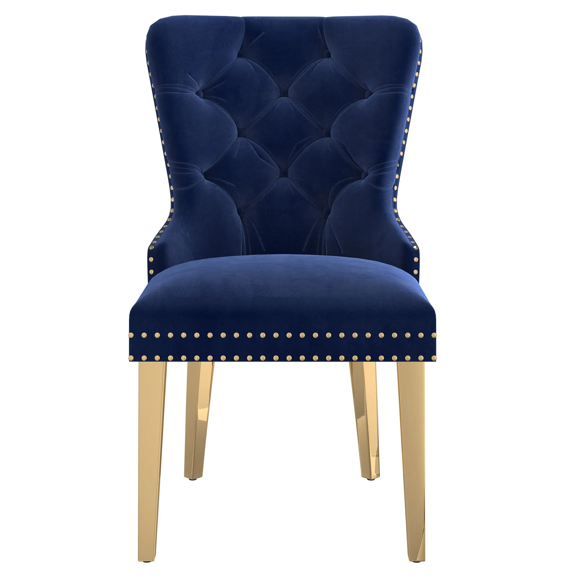 Mizal Dining Chair, set of 2, in Navy and Gold - Image 5