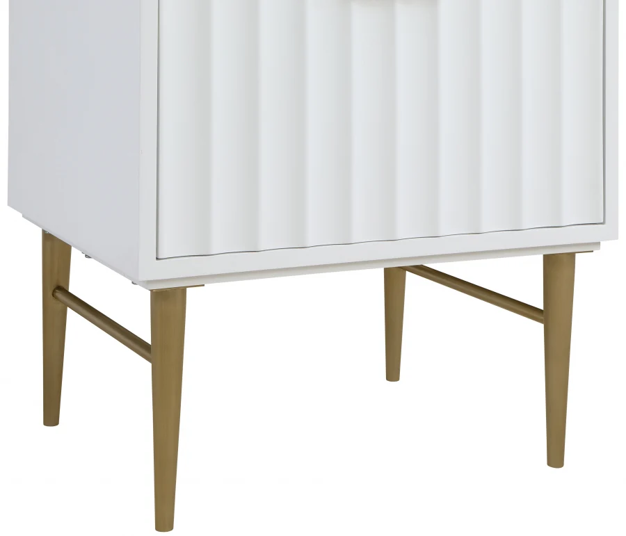 Modernist Engineered Stone Top And Solid Wood Base (brushed gold) Bathroom Vanity - Image 11