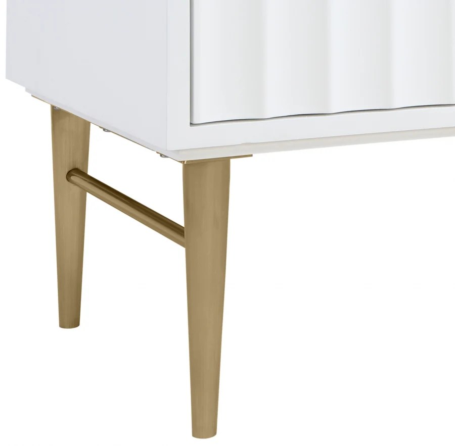 Modernist 48" Engineered Stone Top And Solid Wood Base Bathroom Vanity - Image 12