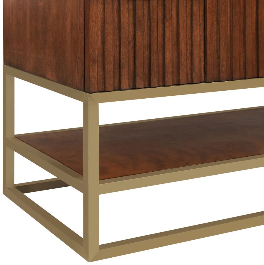 Monad 48" Genuine Marble Top, Steel And Glass Base Vanity - Image 27