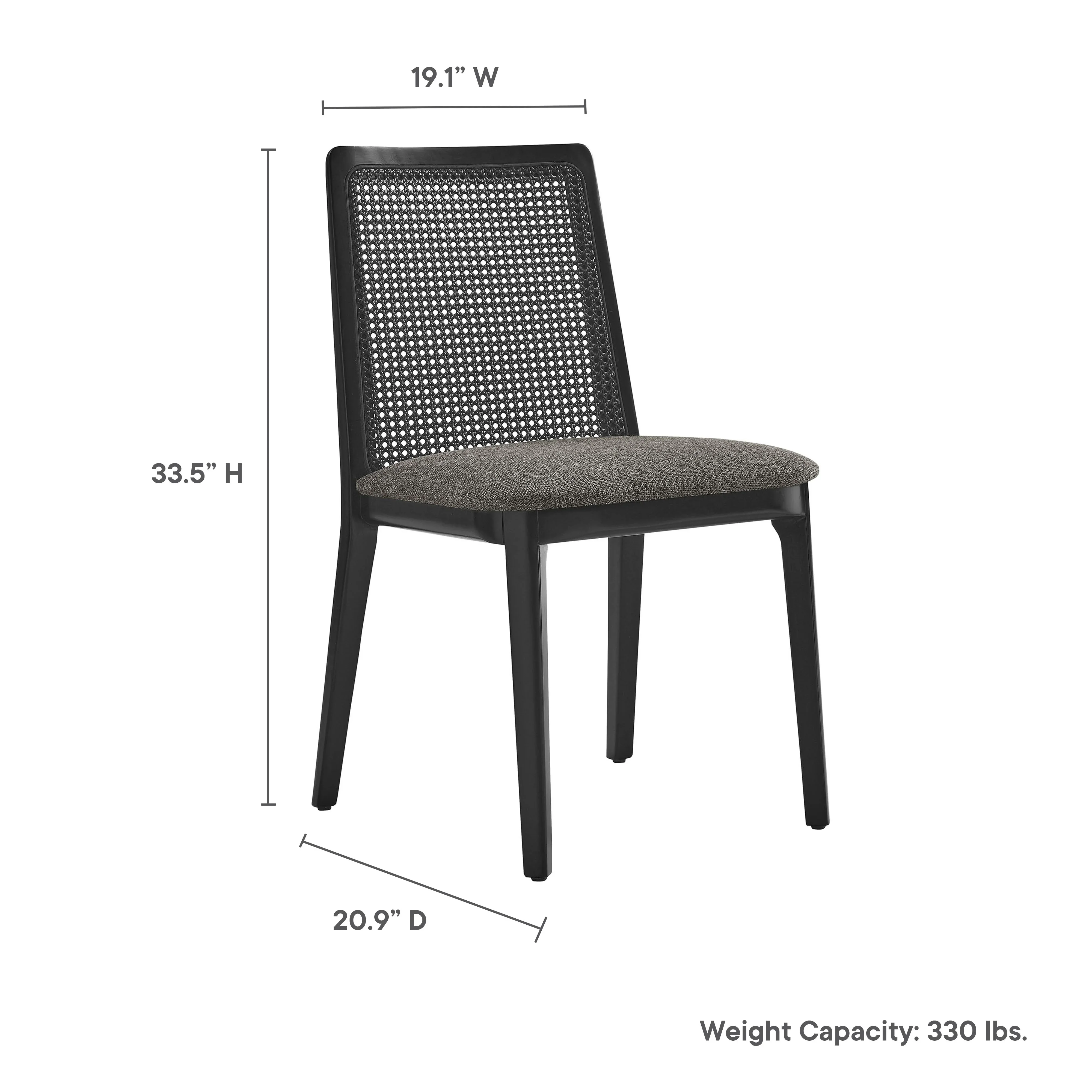 Monarch Wood and Rattan Dining Side Chair - Image 18