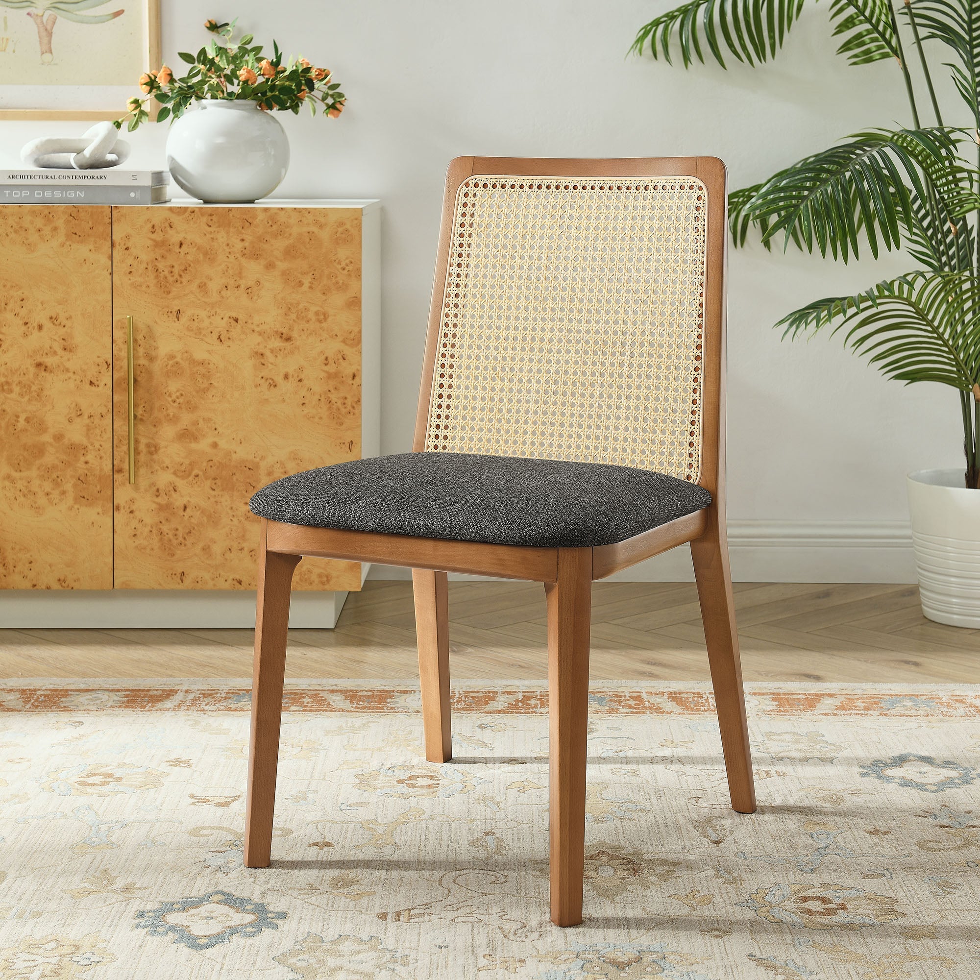Monarch Wood and Rattan Dining Side Chair - Image 20