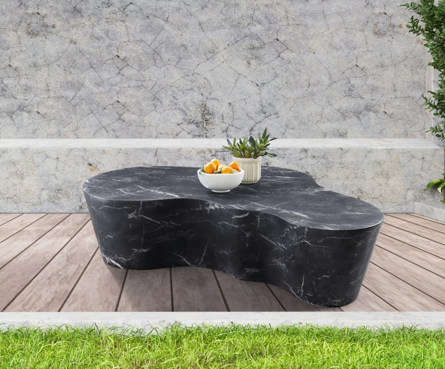 Monza Marble Finish Indoor/Outdoor Concrete Coffee Table - Image 2