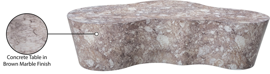 Monza Marble Finish Indoor/Outdoor Concrete Coffee Table - Image 36