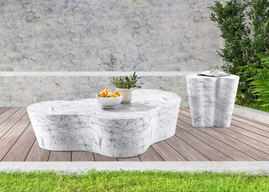 Monza Marble Finish Indoor / Outdoor Concrete End / Side Table - Image 16