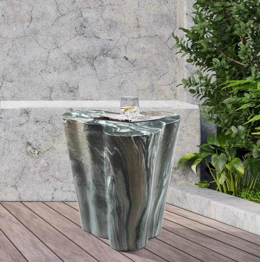 Monza Marble Finish Indoor / Outdoor Concrete End / Side Table - Image 20