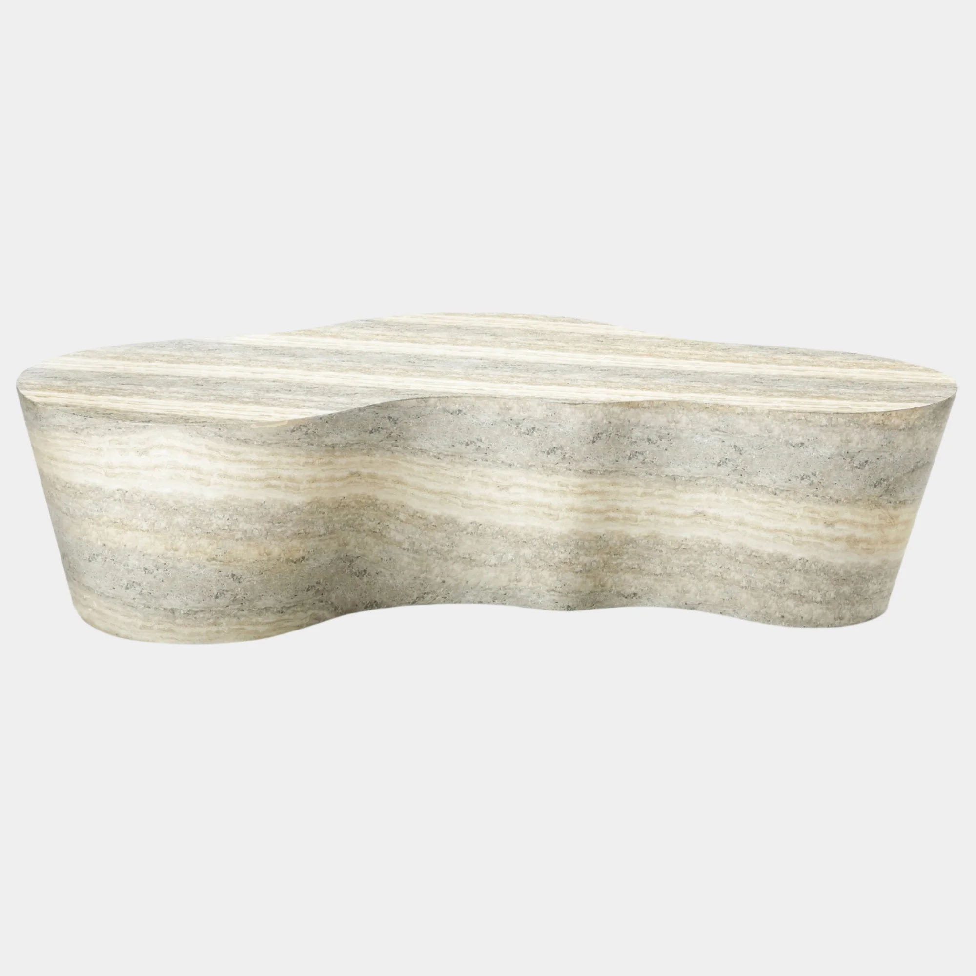 Monza Travertine Finish Indoor/Outdoor Concrete Coffee Table