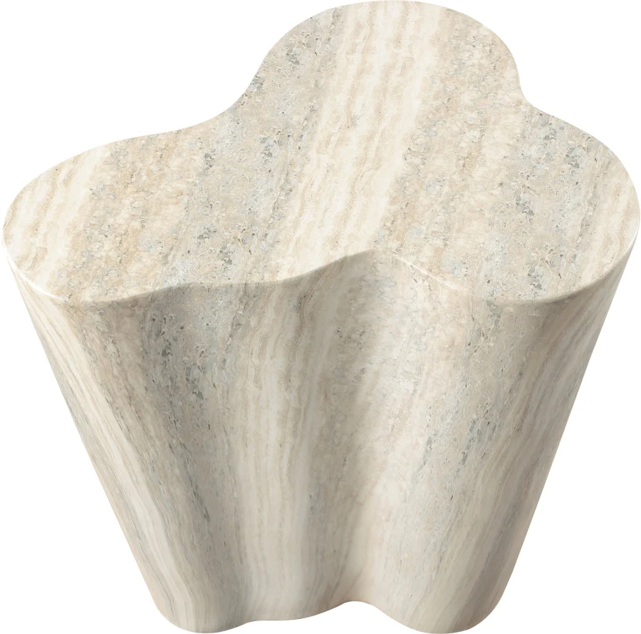 Monza Travertine Finish Indoor / Outdoor Concrete End / Side Table - Image 6