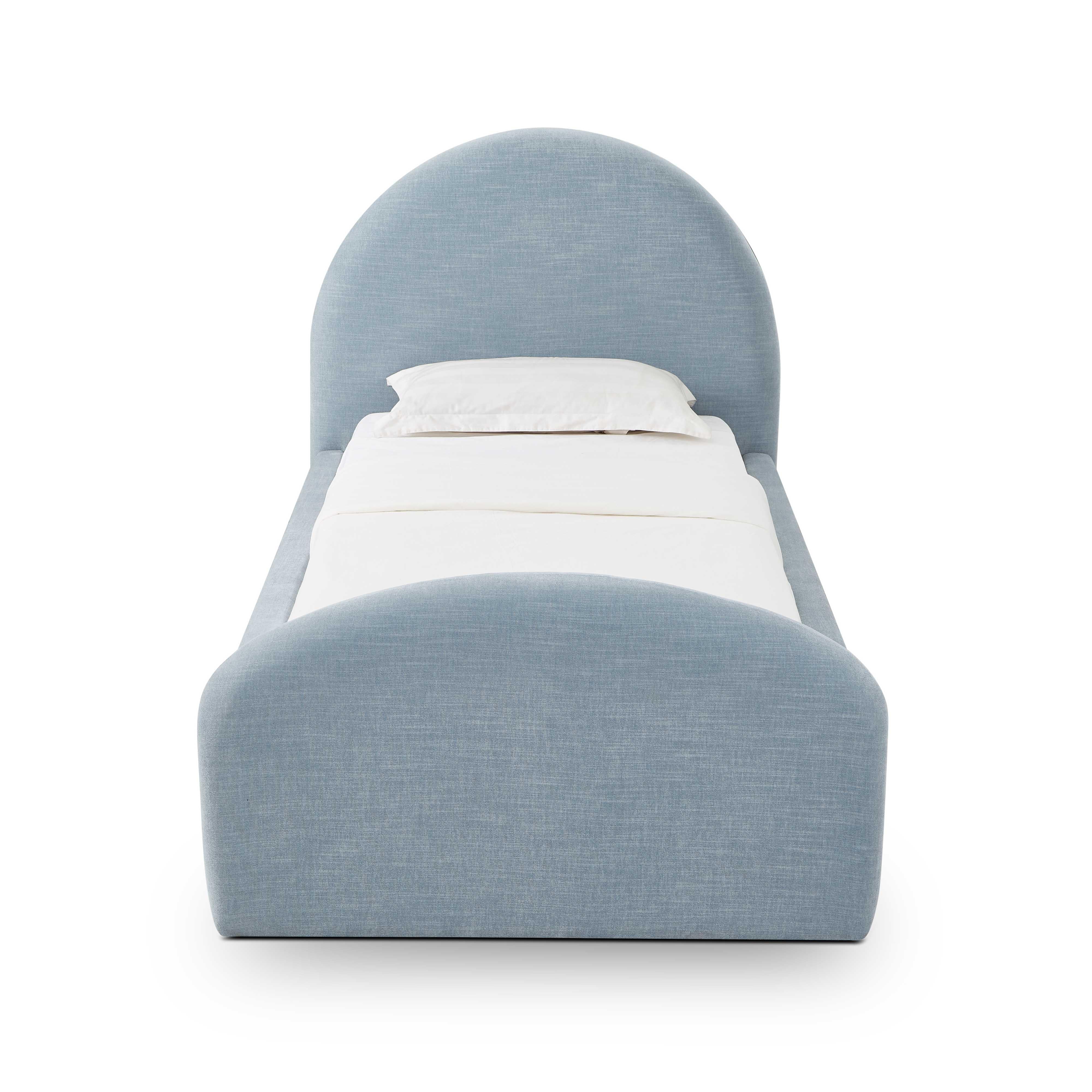 Moon Chambray Blue Performance Chenille Twin Bed - Image 3