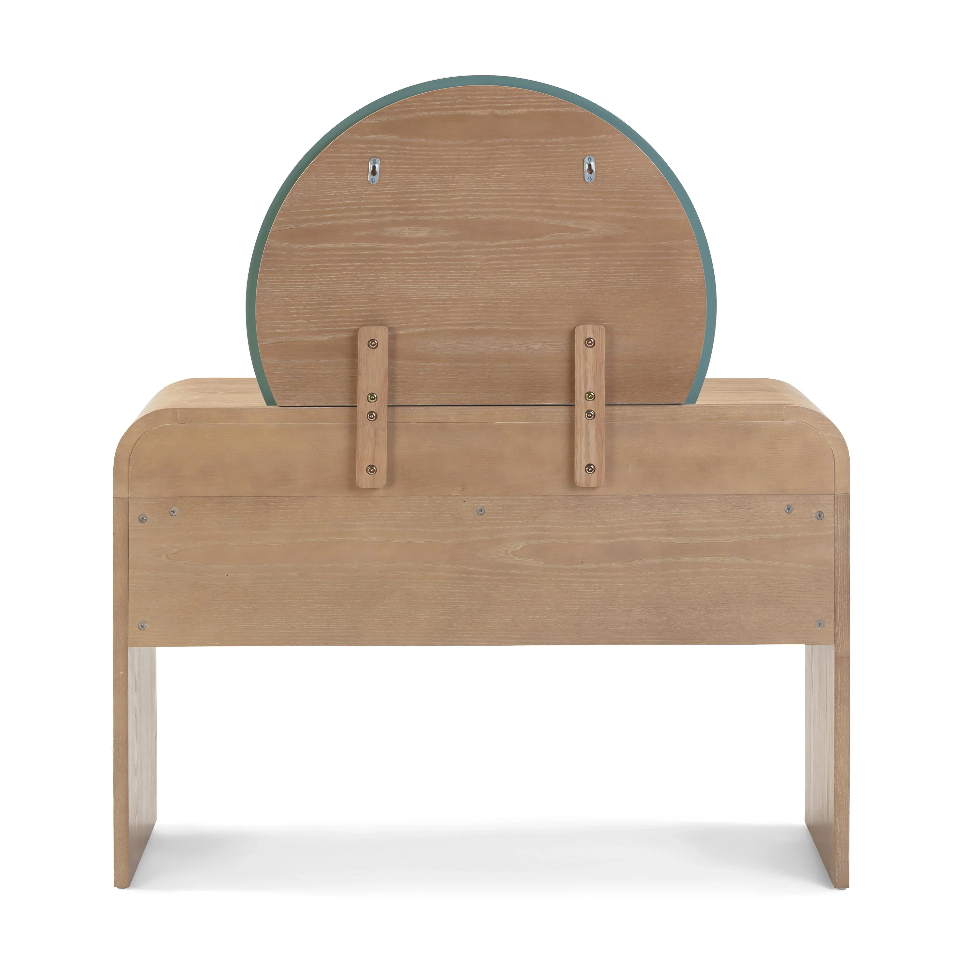 Moonrise 48 Natural Ash 2-Drawer Vanity Desk with Mirror - Image 7