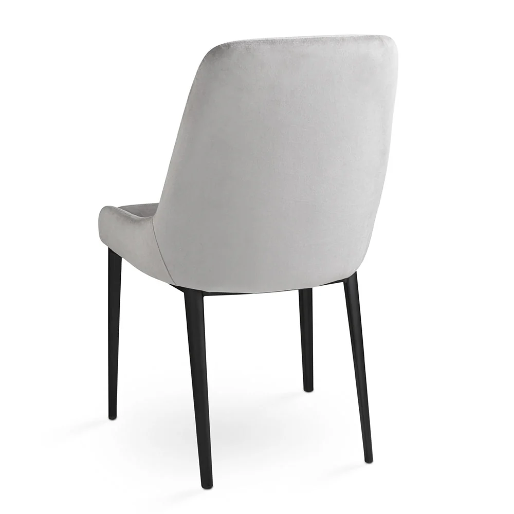 Moyra Dining Chair: Grey Velvet - Image 4