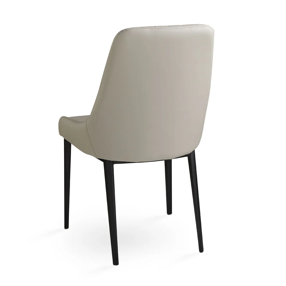 Moyra Dining Chair: Taupe Leatherette - Image 4