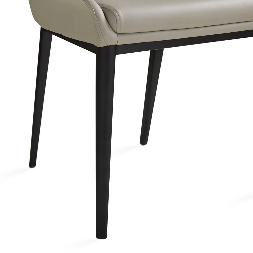 Moyra Dining Chair: Taupe Leatherette - Image 5