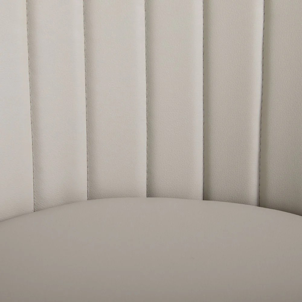 Moyra Dining Chair: Taupe Leatherette - Image 6