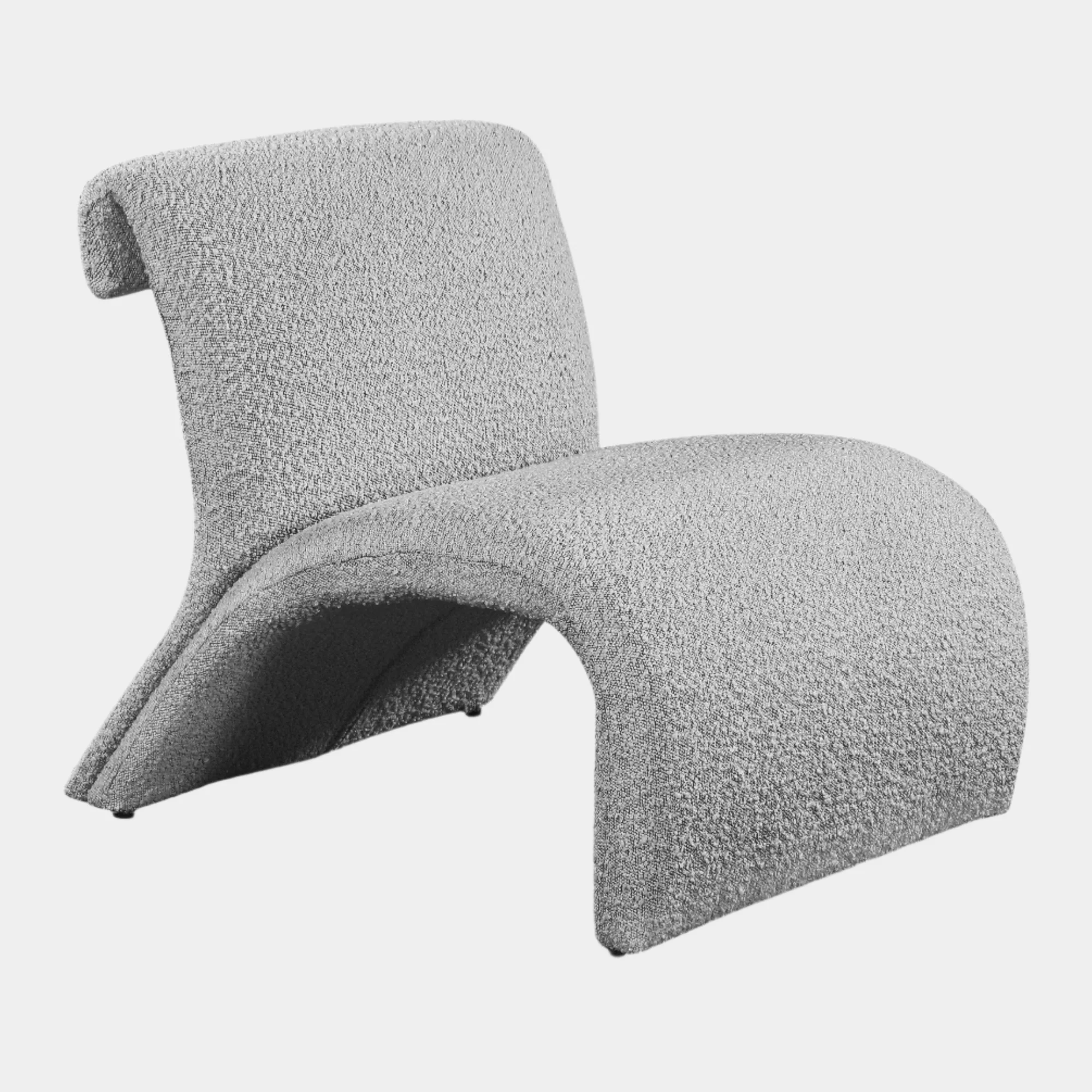 Mulberry Boucle Fabric Upholstered Accent Chair - Image 10